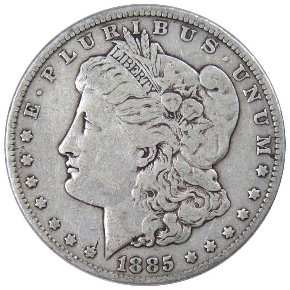 1885 Morgan Dollar F Fine 90% Silver $1 US Coin Collectible - Morgan coin - Morgan silver dollar - Morgan silver dollar for sale - Profile Coins &amp; Collectibles