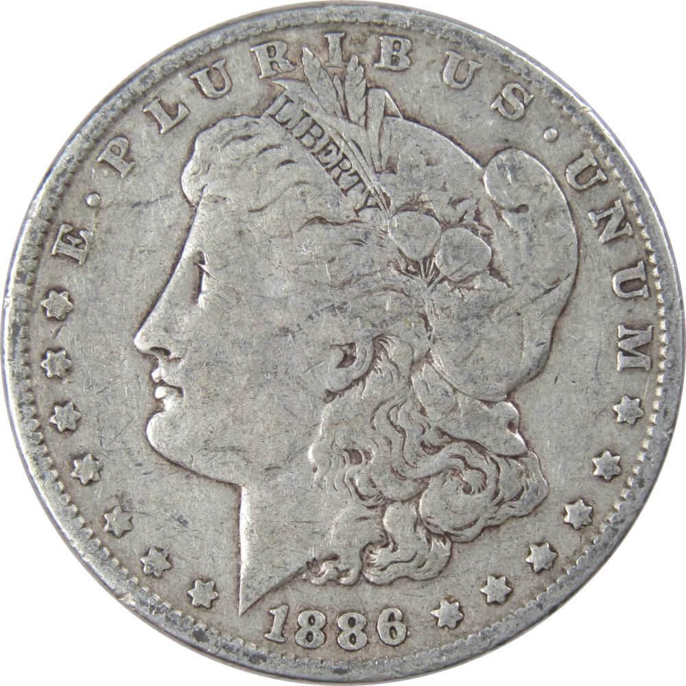 1886 Morgan Dollar VG Very Good 90% Silver $1 US Coin Collectible - Morgan coin - Morgan silver dollar - Morgan silver dollar for sale - Profile Coins &amp; Collectibles