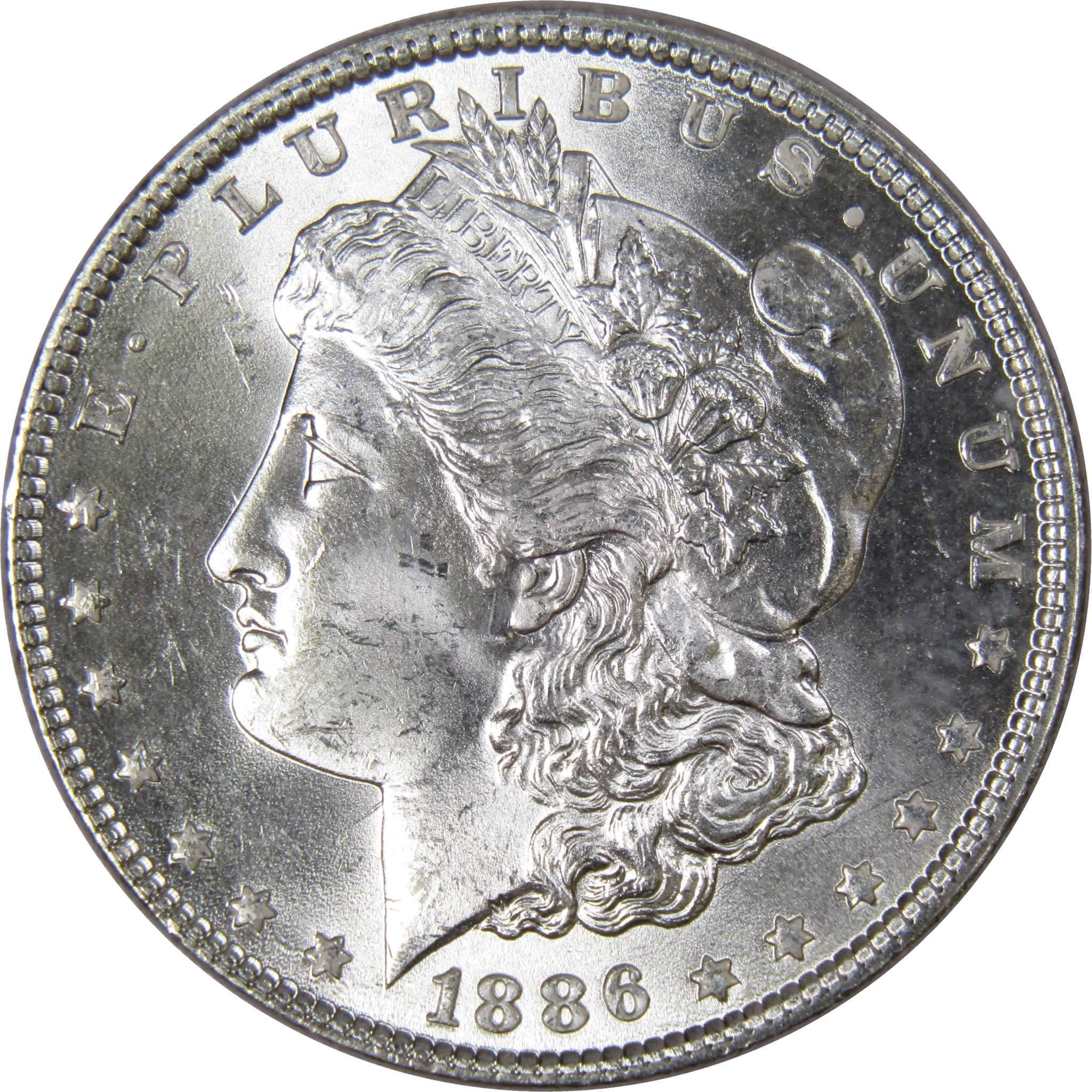 1886 Morgan Dollar BU Choice Uncirculated Mint State 90% Silver $1 US Coin - Morgan coin - Morgan silver dollar - Morgan silver dollar for sale - Profile Coins &amp; Collectibles