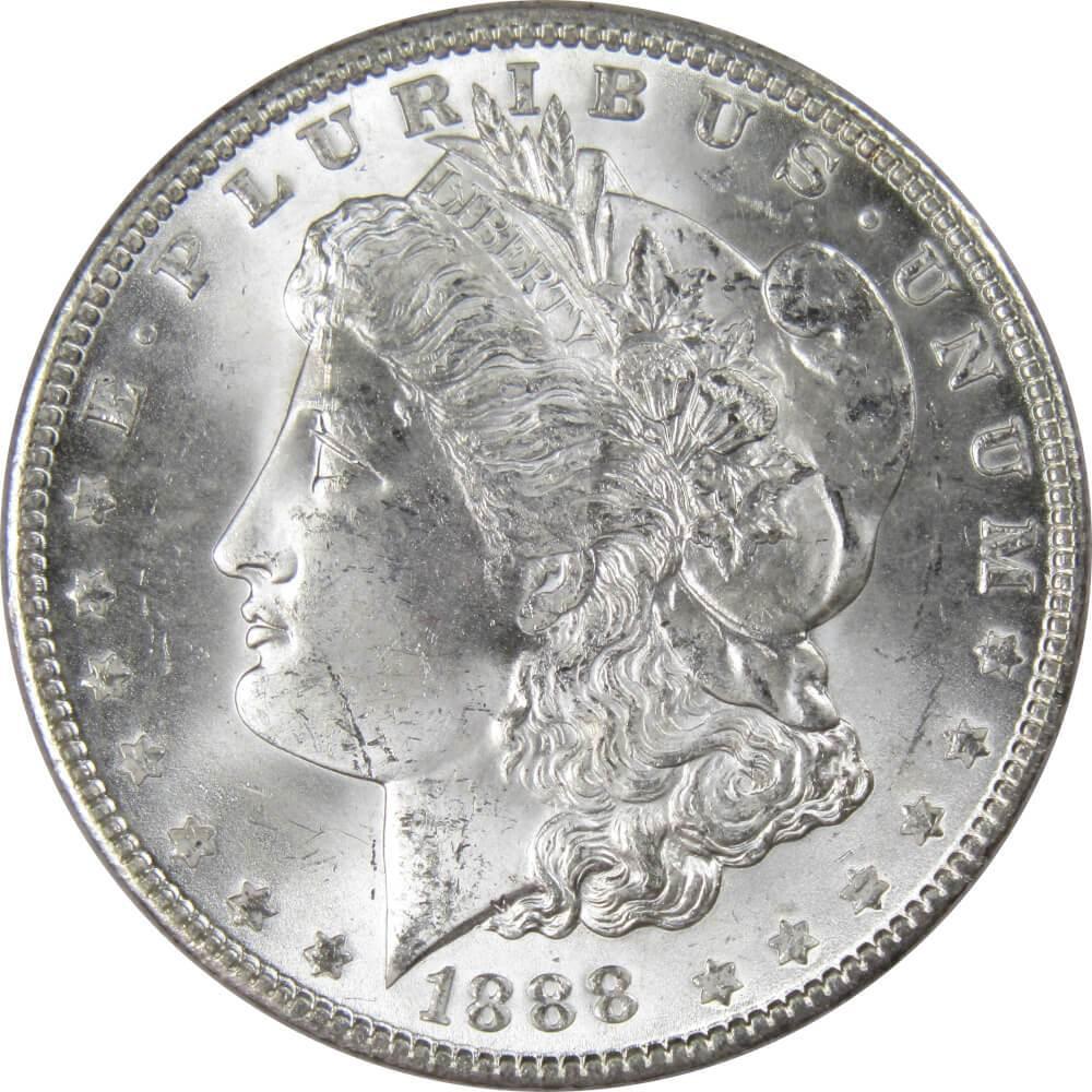 1888 Morgan Dollar BU Uncirculated Mint State 90% Silver $1 US Coin Collectible - Morgan coin - Morgan silver dollar - Morgan silver dollar for sale - Profile Coins &amp; Collectibles