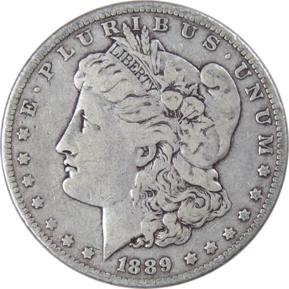 1889 Morgan Dollar F Fine 90% Silver $1 US Coin Collectible - Morgan coin - Morgan silver dollar - Morgan silver dollar for sale - Profile Coins &amp; Collectibles