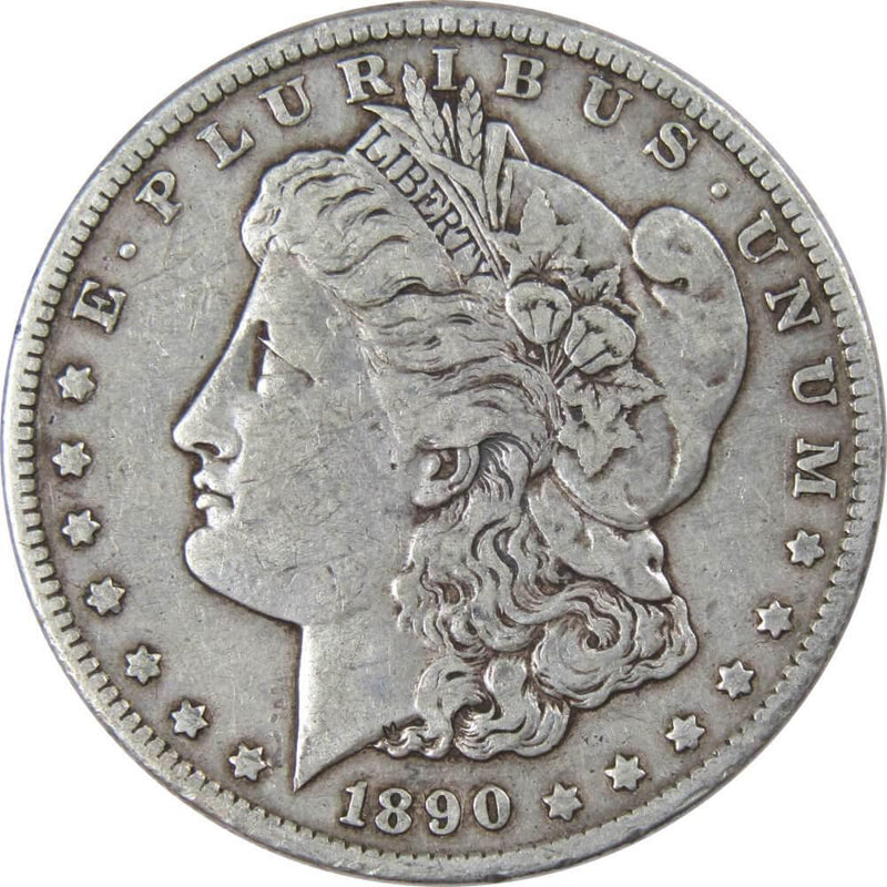 1890 S Morgan Dollar F Fine 90% Silver $1 US Coin Collectible - Morgan coin - Morgan silver dollar - Morgan silver dollar for sale - Profile Coins &amp; Collectibles