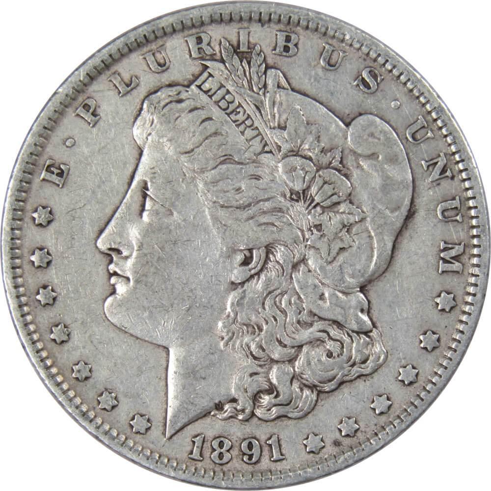 1891 Morgan Dollar VF Very Fine 90% Silver $1 US Coin Collectible - Morgan coin - Morgan silver dollar - Morgan silver dollar for sale - Profile Coins &amp; Collectibles