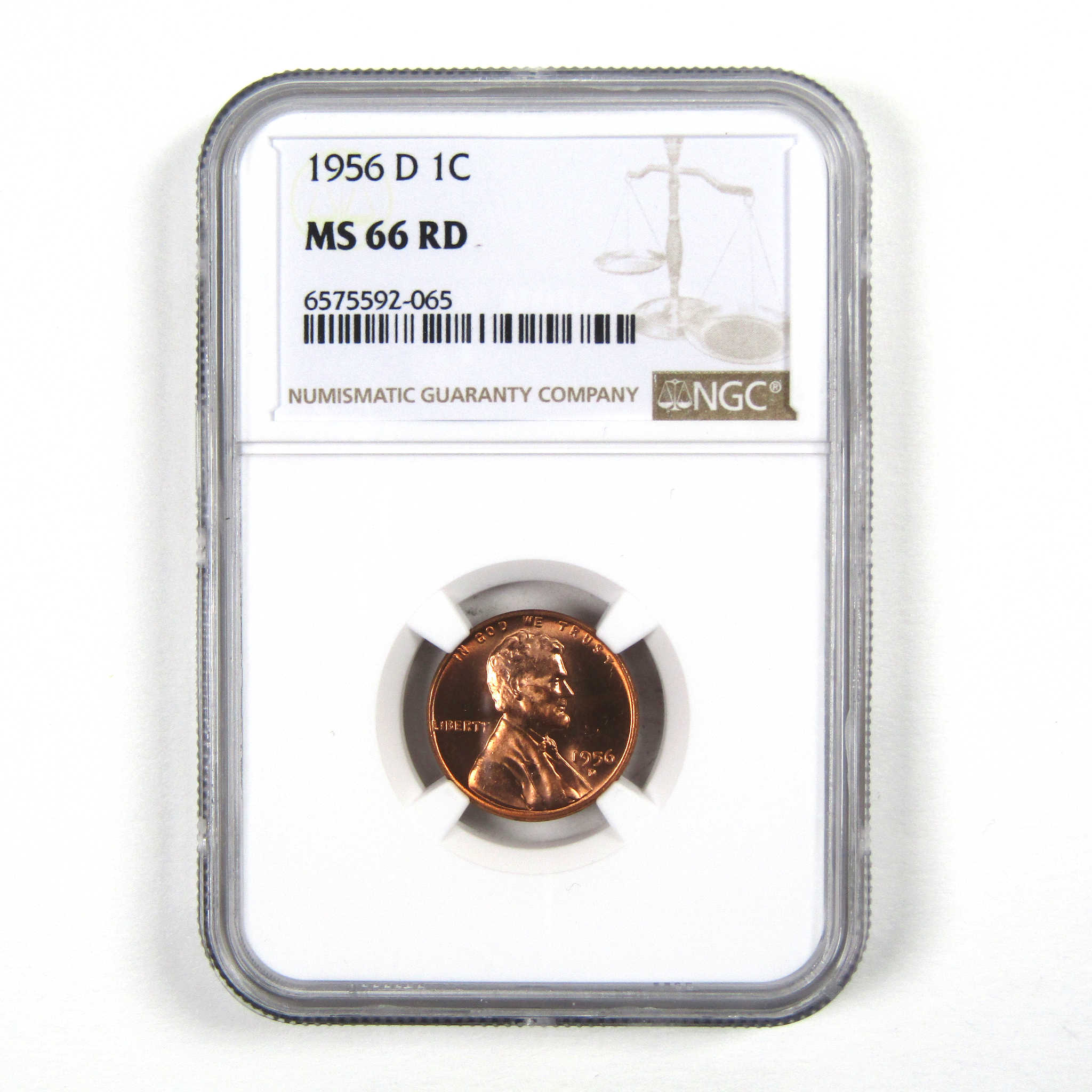 1956 D Lincoln Wheat Cent MS 66 RD NGC Penny Uncirculated SKU:I3656