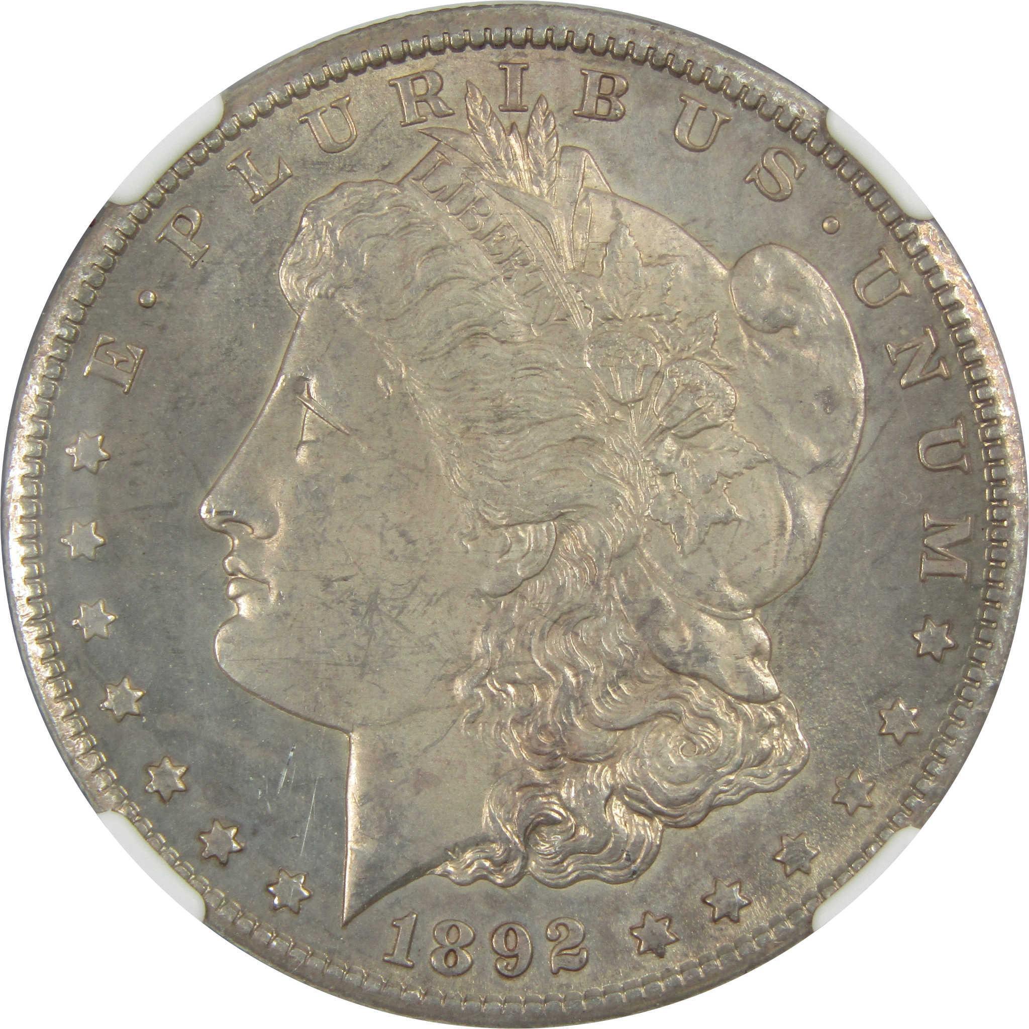 1892 CC Morgan Dollar MS 60 Details NGC 90% Silver $1 Unc SKU:I7422