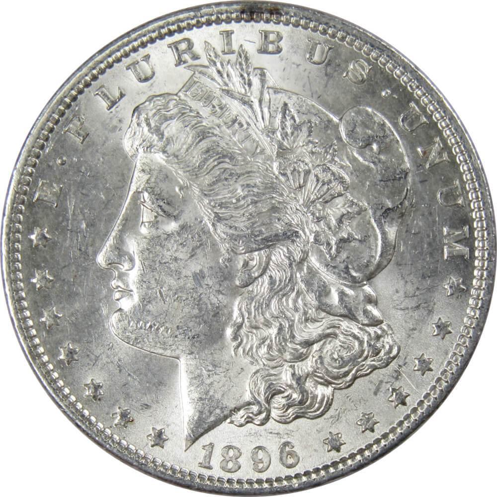 1896 Morgan Dollar AU About Uncirculated 90% Silver $1 US Coin Collectible - Morgan coin - Morgan silver dollar - Morgan silver dollar for sale - Profile Coins &amp; Collectibles