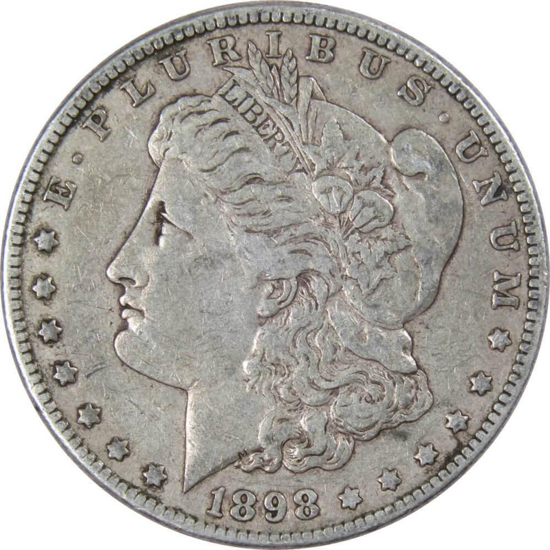 1898 Morgan Dollar VF Very Fine 90% Silver $1 US Coin Collectible - Morgan coin - Morgan silver dollar - Morgan silver dollar for sale - Profile Coins &amp; Collectibles