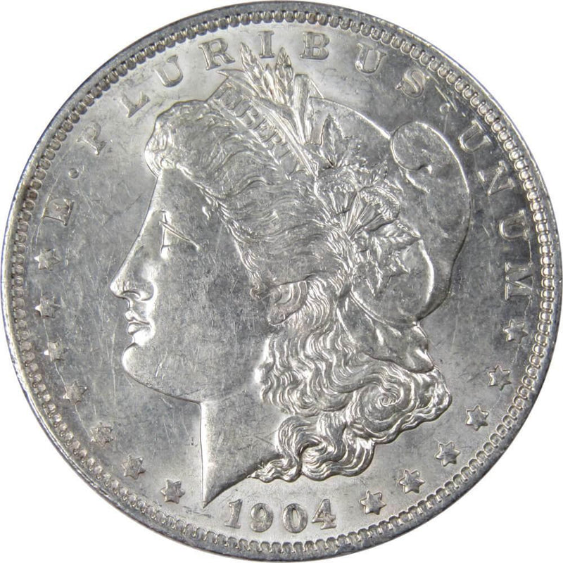 1904 O Morgan Dollar AU About Uncirculated 90% Silver $1 US Coin Collectible - Morgan Silver Dollars - Silver Morgan Dollars - Profile Coins &amp; Collectibles