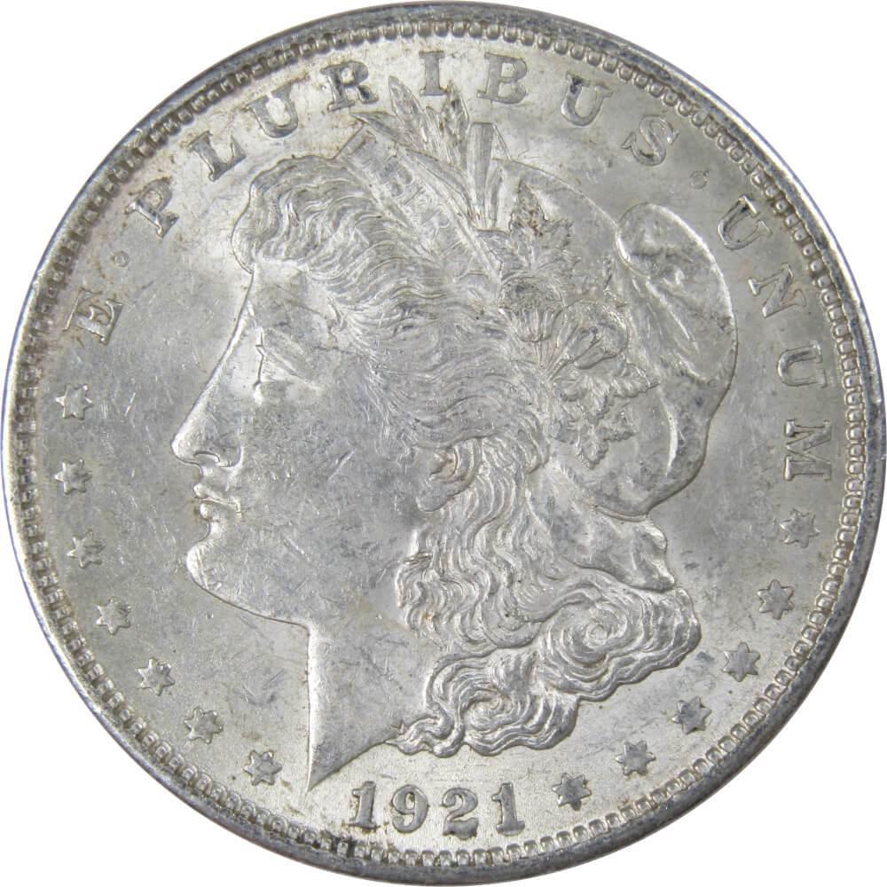1921 Morgan Dollar AU About Uncirculated 90% Silver $1 US Coin Collectible - Morgan coin - Morgan silver dollar - Morgan silver dollar for sale - Profile Coins &amp; Collectibles