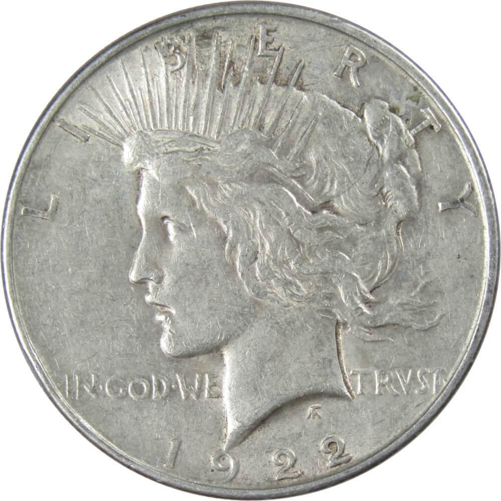 1922 Peace Dollar VF Very Fine 90% Silver $1 US Coin Collectible