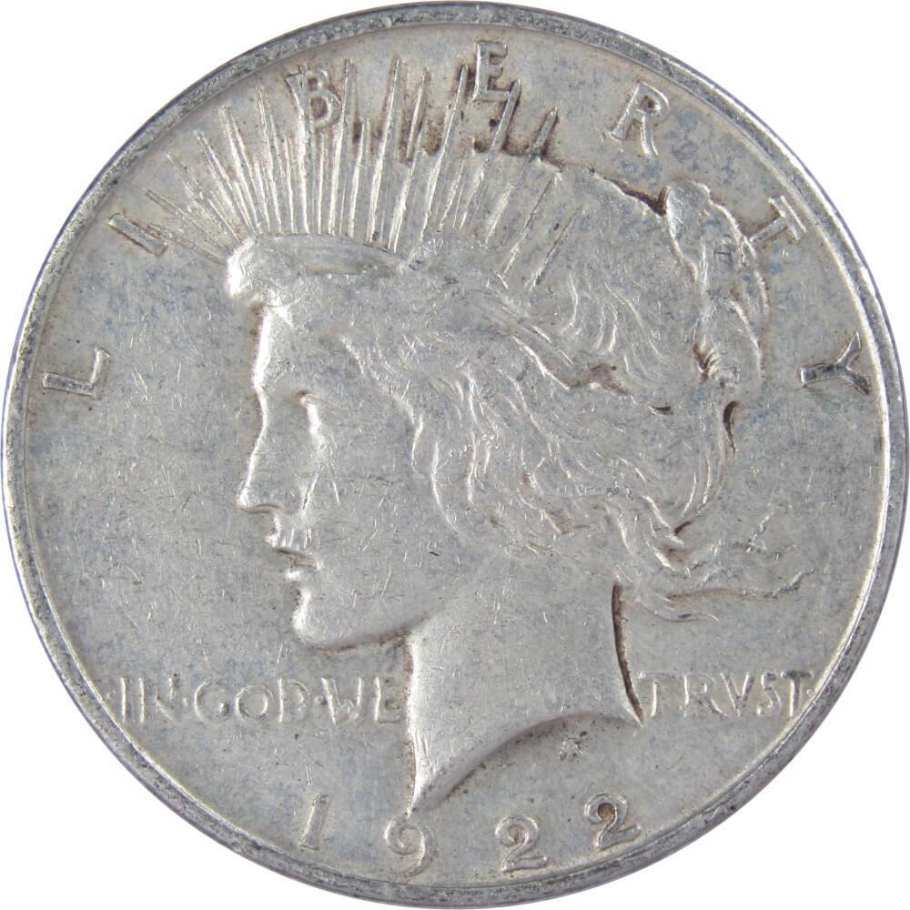 1922 D Peace Dollar VF Very Fine 90% Silver $1 US Coin Collectible