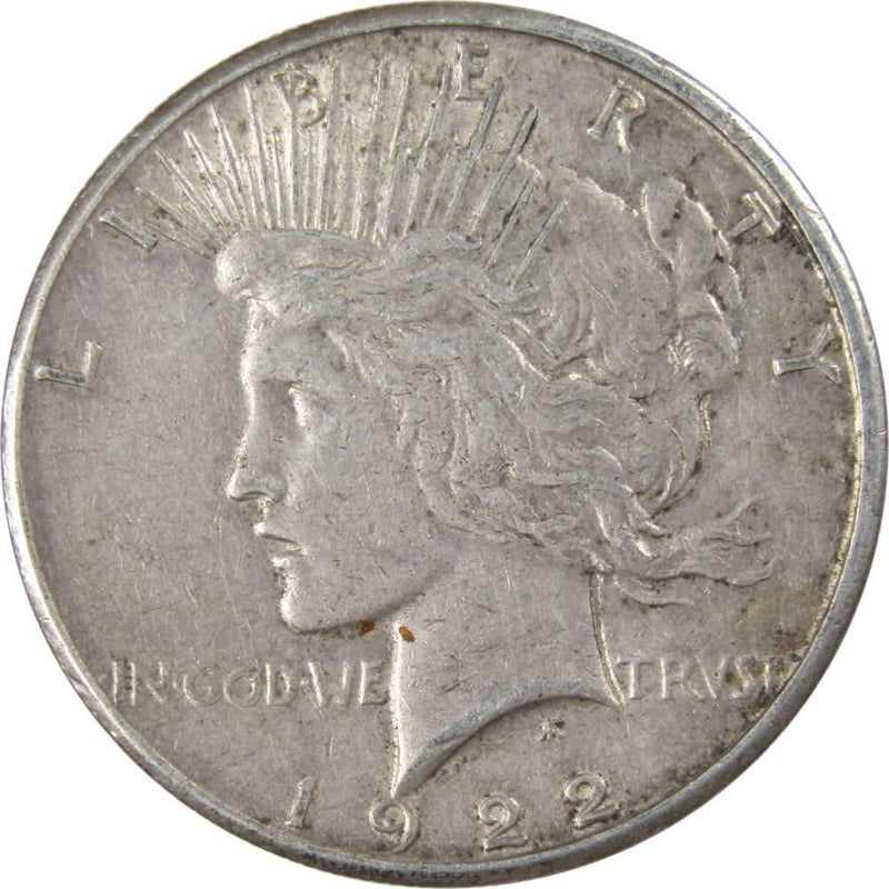 1922 S Peace Dollar VF Very Fine 90% Silver $1 US Coin Collectible - Peace Dollar - Silver Peace Dollar - Peace Dollars - Profile Coins &amp; Collectibles