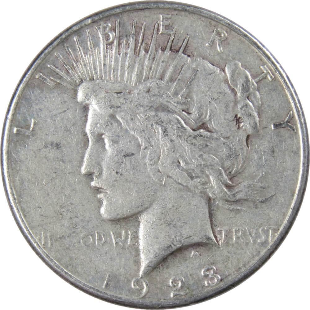 1923 S Peace Dollar F Fine 90% Silver $1 US Coin Collectible