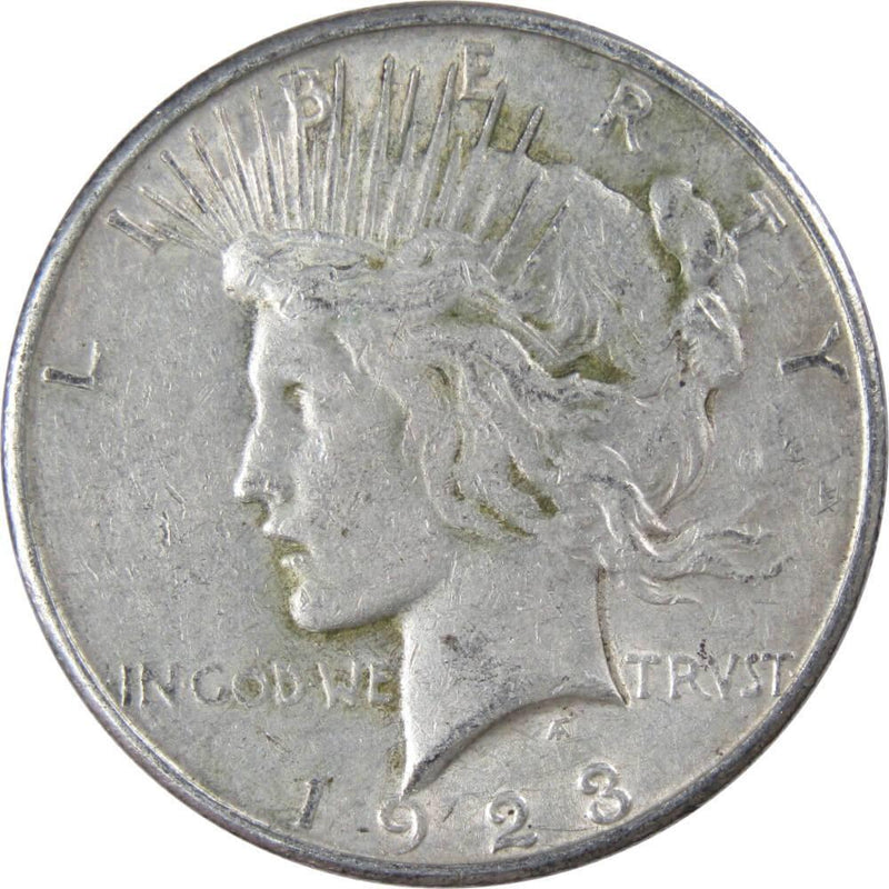 1923 S Peace Dollar VF Very Fine 90% Silver $1 US Coin Collectible - Peace Dollar - Silver Peace Dollar - Peace Dollars - Profile Coins &amp; Collectibles