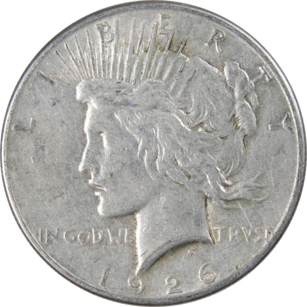 1926 S Peace Dollar F Fine 90% Silver $1 US Coin Collectible