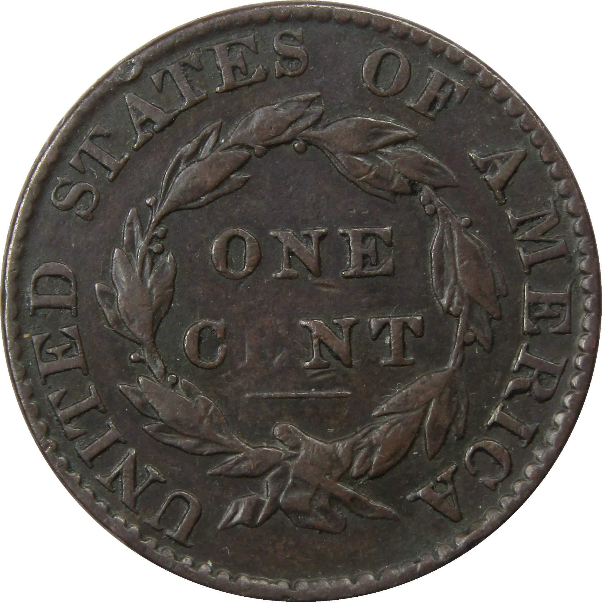 1836 Coronet Liberty Head Large Cent Matron Early Copper Penny