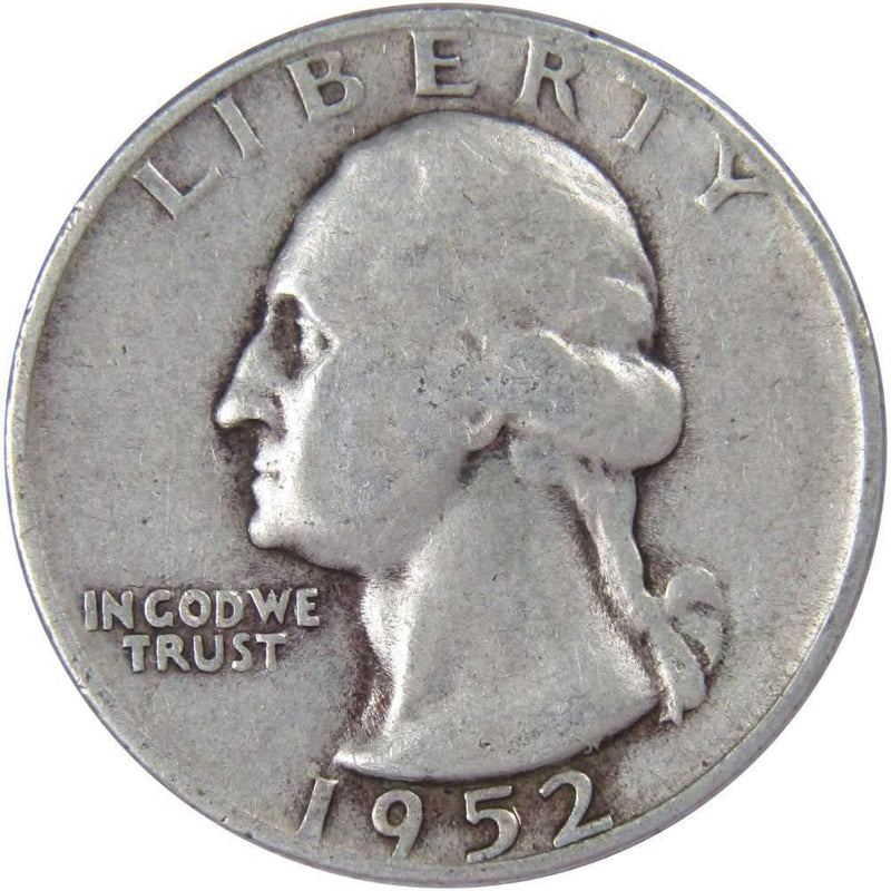 1952 S Washington Quarter VG Very Good 90% Silver 25c US Coin Collectible - Washington Quarters for Sale - Profile Coins &amp; Collectibles