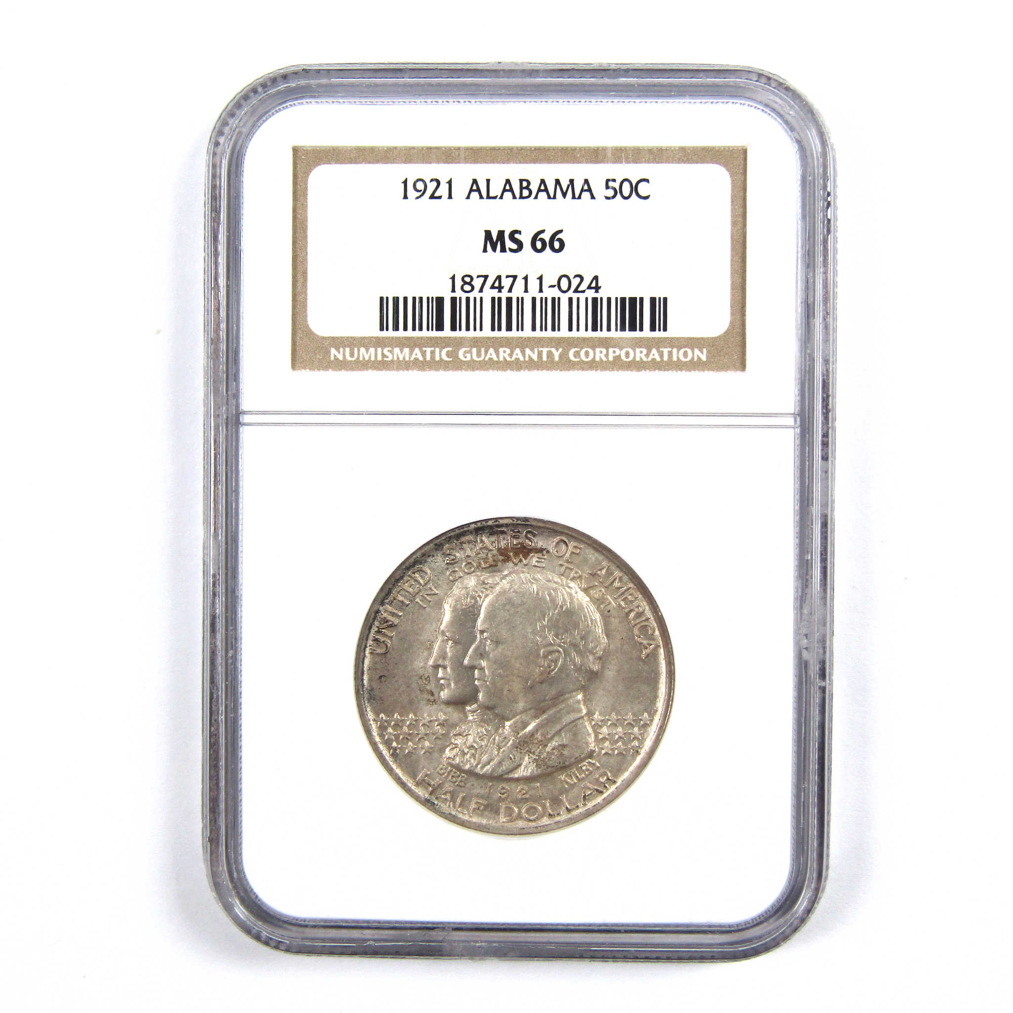 Alabama Commemorative Half Dollar 1921 MS 66 NGC 50c Unc SKU:I5857