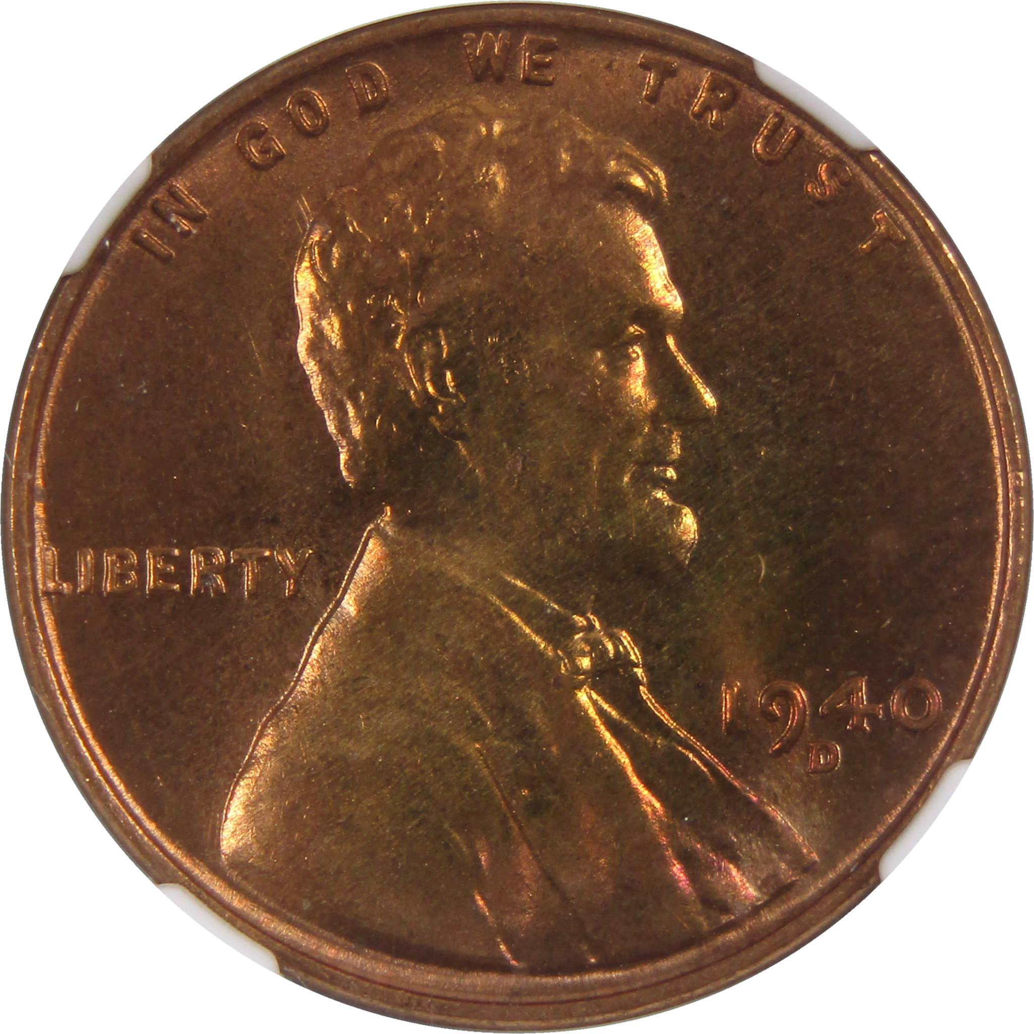 1940 D Lincoln Wheat Cent MS 67 RD NGC Penny 1c Uncirculated SKU:I3151