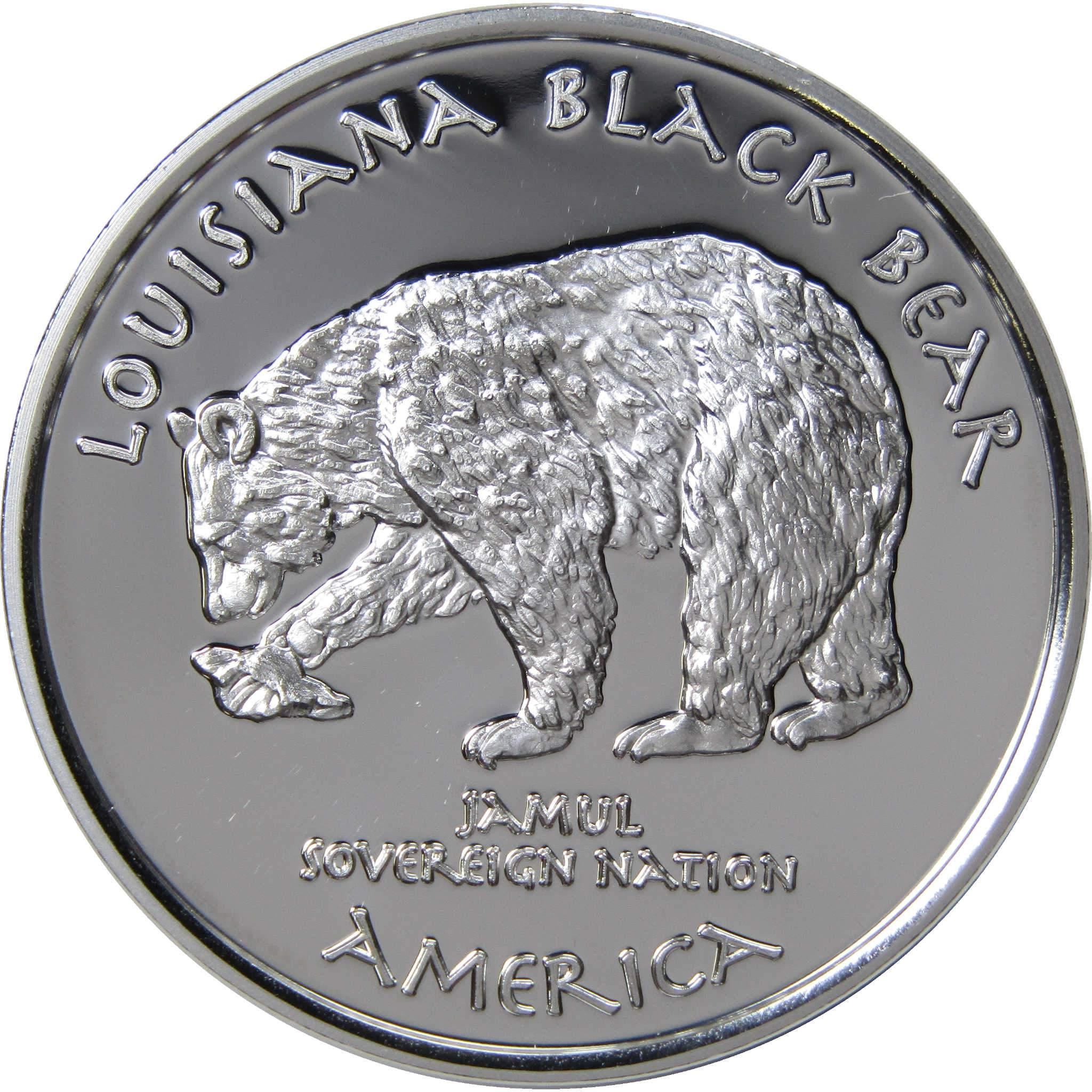 2017 Native American Jamul Natchez Black Bear 1 oz .999 Silver $1 Proof Coin