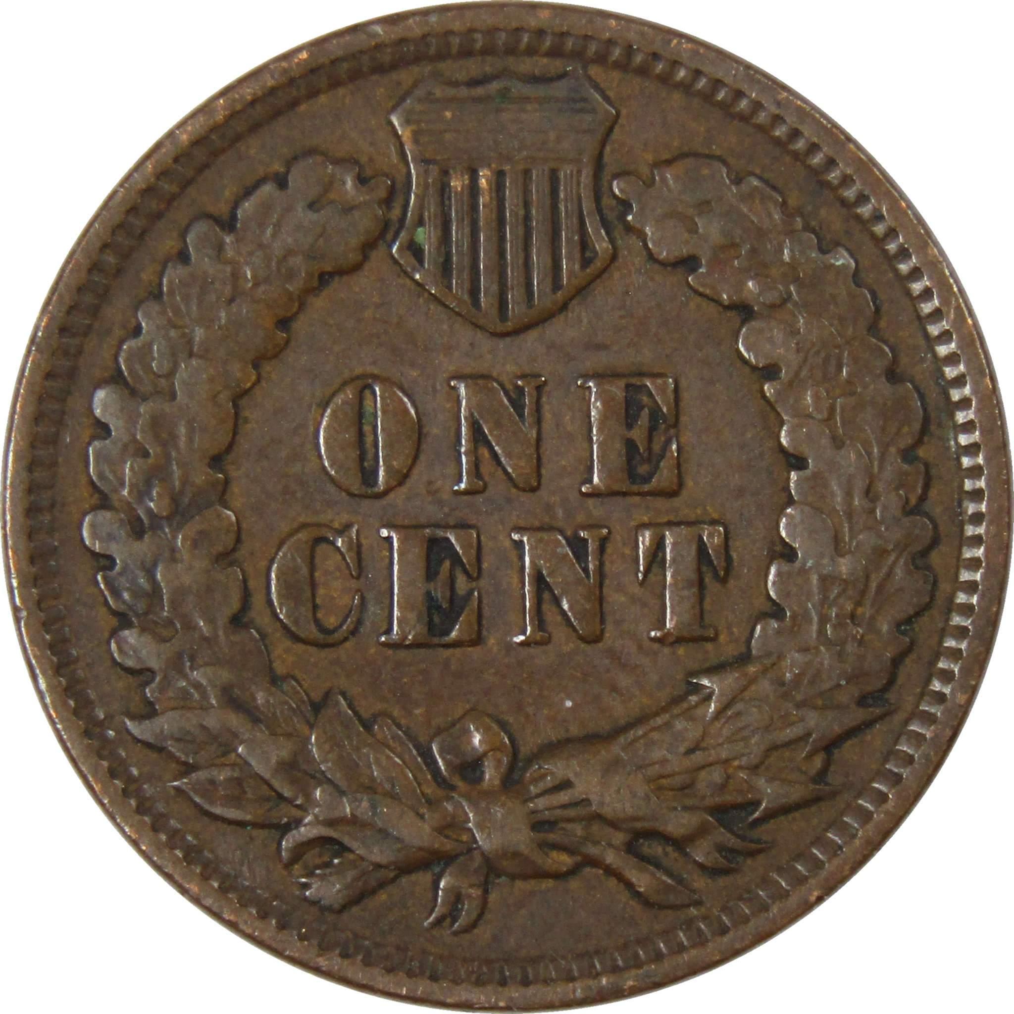 1902 Indian Head Cent F Fine Bronze Penny 1c Coin Collectible