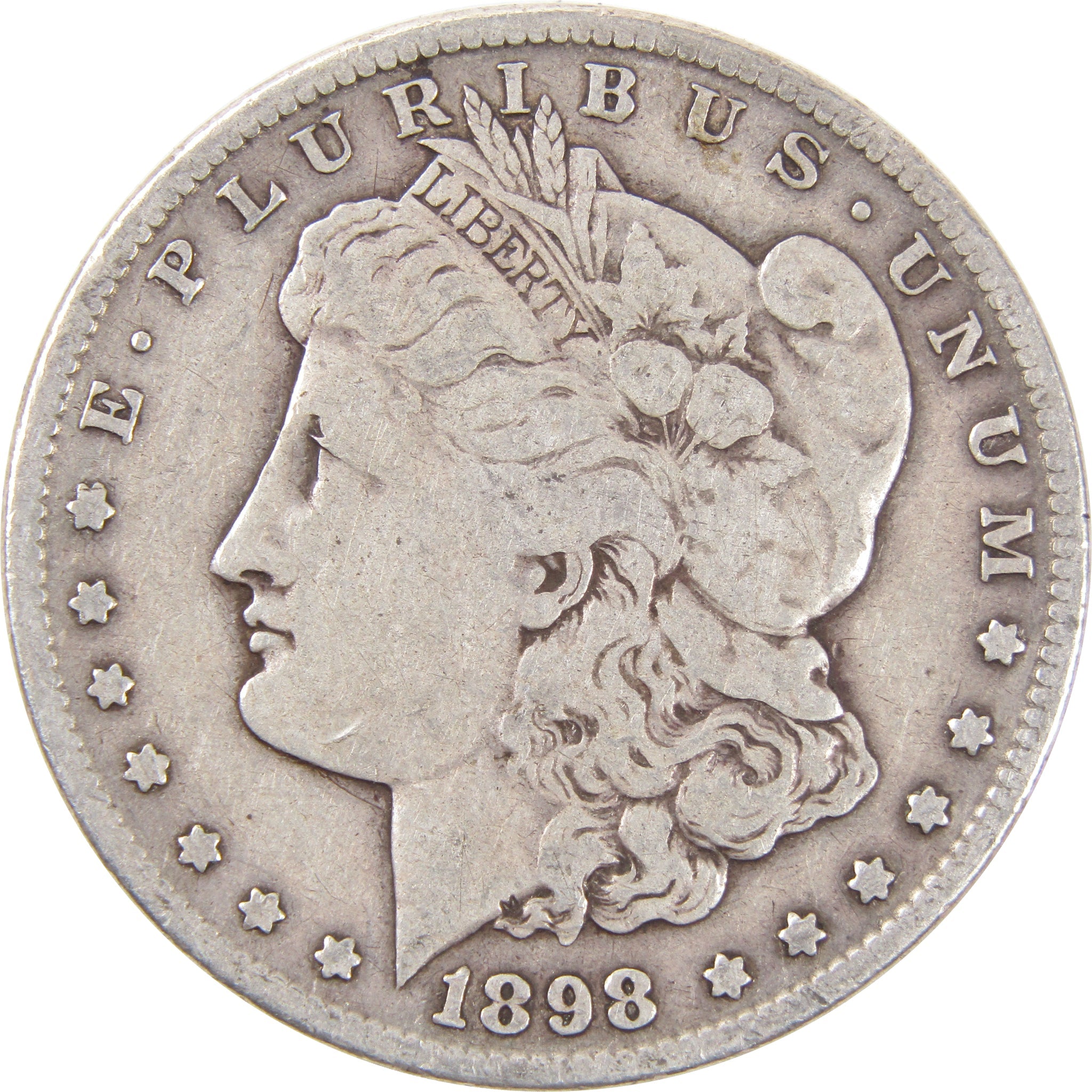 1898 S Morgan Dollar VG Very Good 90% Silver US Coin SKU:I2539 - Morgan coin - Morgan silver dollar - Morgan silver dollar for sale - Profile Coins &amp; Collectibles