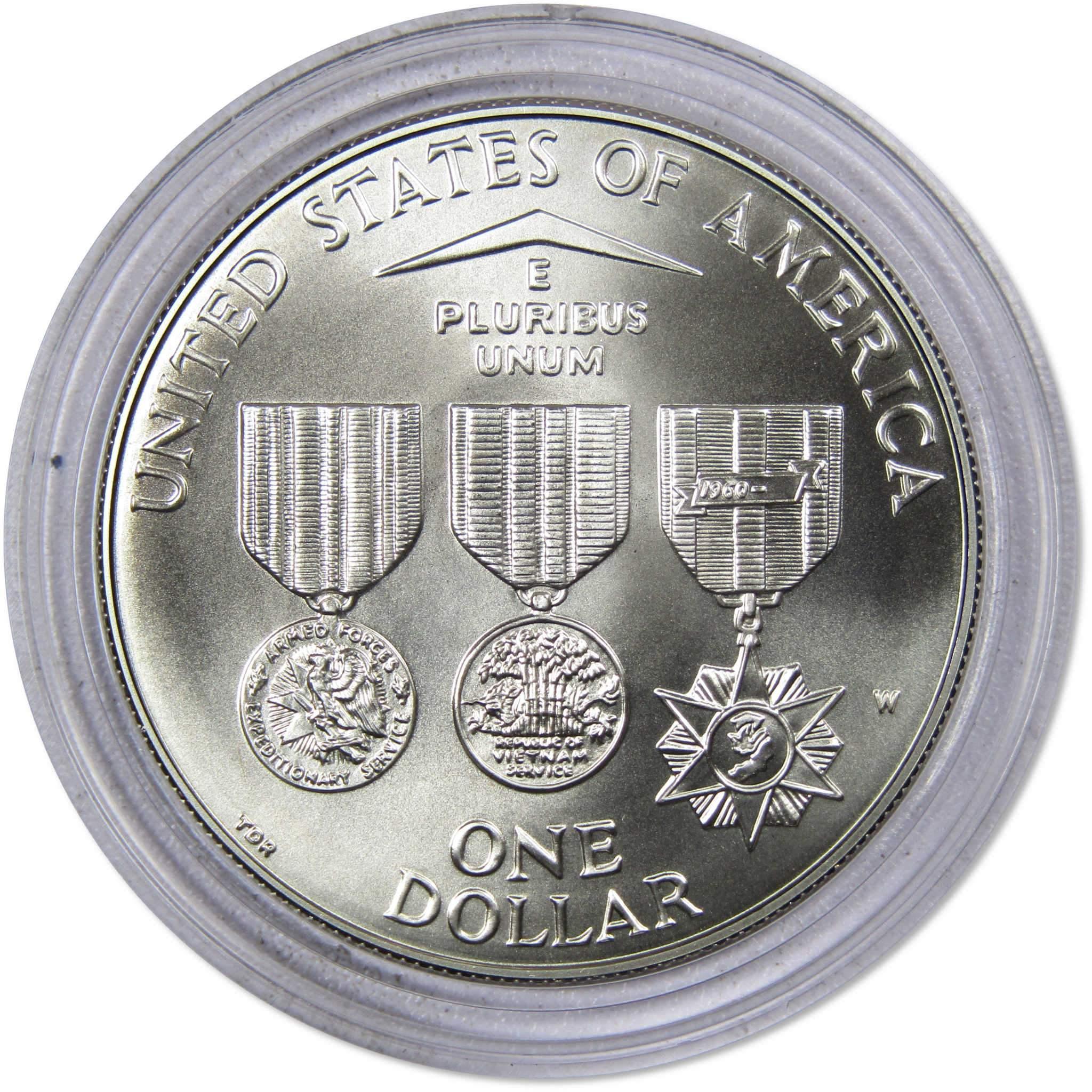 Vietnam Veterans Memorial Commemorative 1994 W BU Uncirculated 90% Silver $1