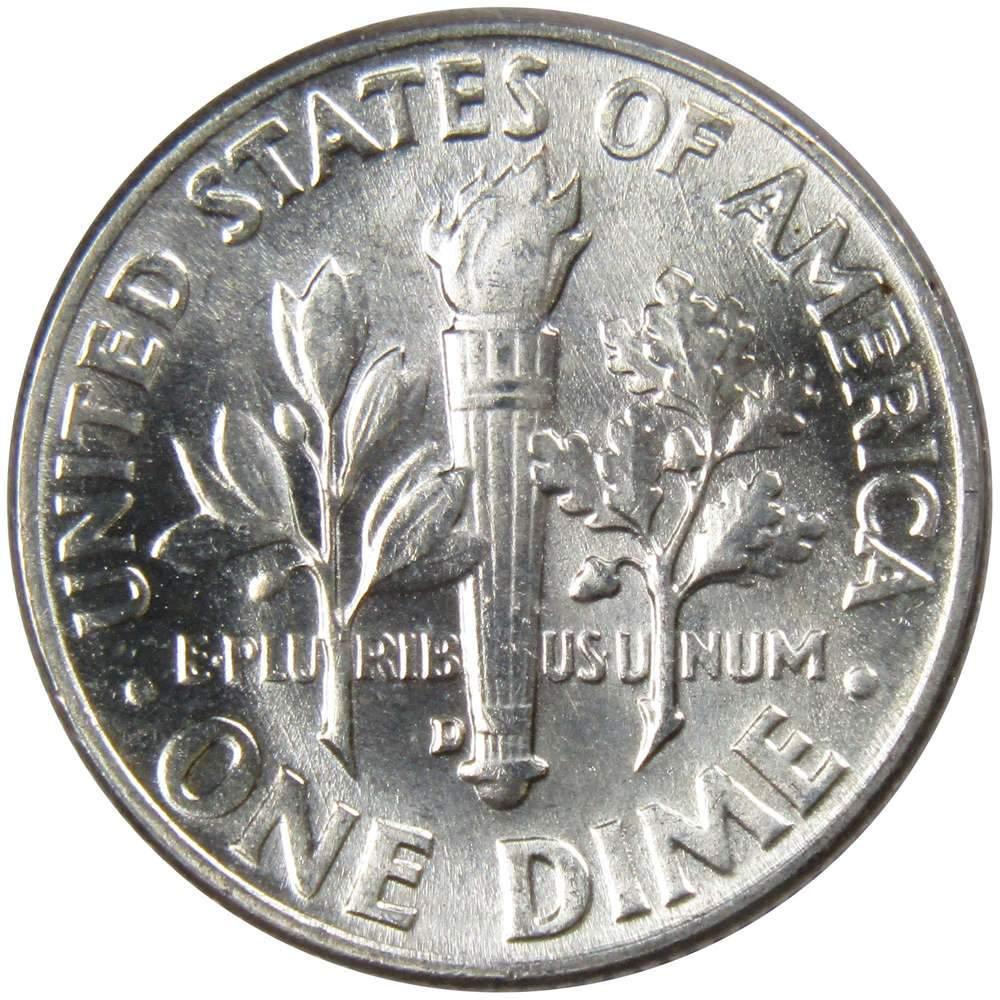 1956 D Roosevelt Dime BU Uncirculated Mint State 90% Silver 10c US Coin