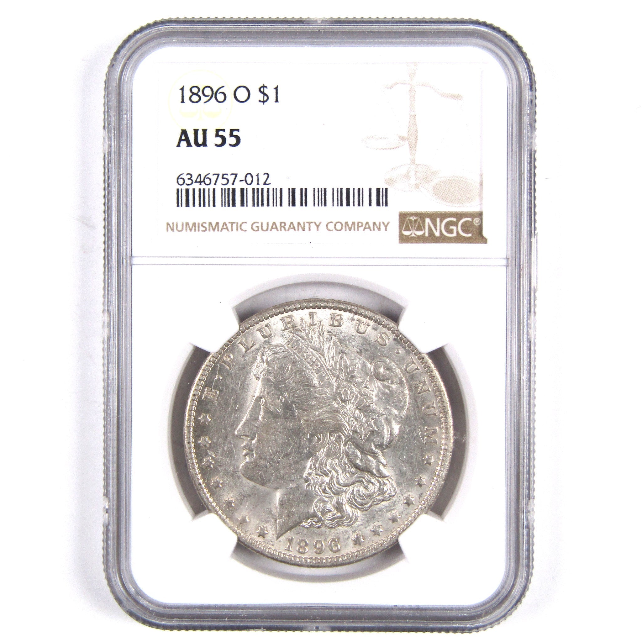 1896 O Morgan Dollar AU 55 NGC 90% Silver US Coin SKU:I2841 - Morgan coin - Morgan silver dollar - Morgan silver dollar for sale - Profile Coins &amp; Collectibles
