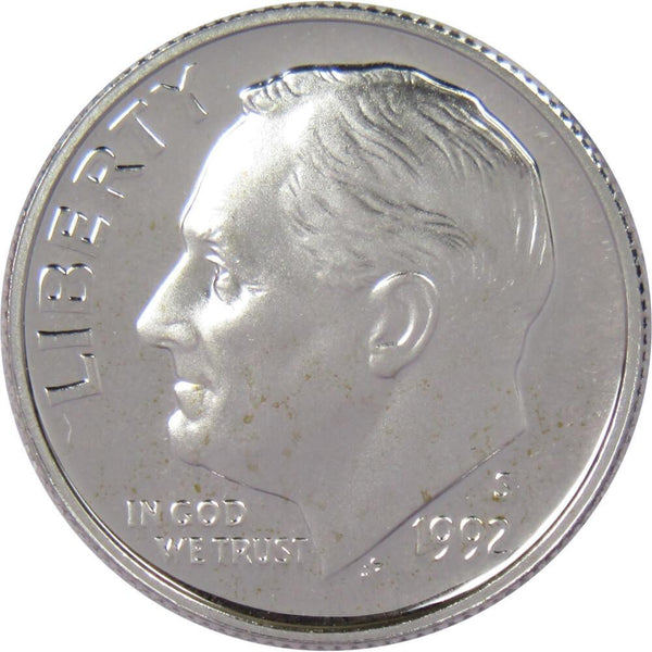 1992 S Roosevelt Dime Choice Proof 90% Silver 10c US Coin Collectible - Roosevelt coin - Profile Coins &amp; Collectibles