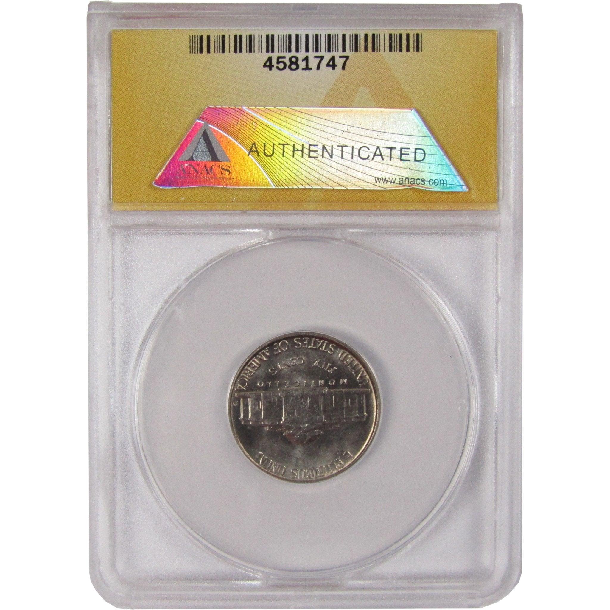 1955 D/S OMM-3 Jefferson Nickel MS 65 ANACS Uncirculated SKU:CPC1129