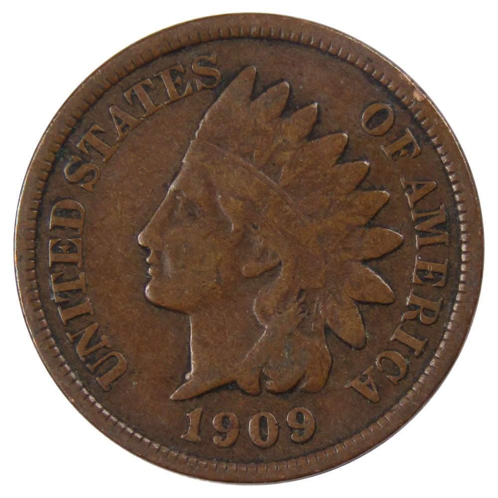 1909 Indian Head Cent G Good Bronze Penny 1c Coin Collectible