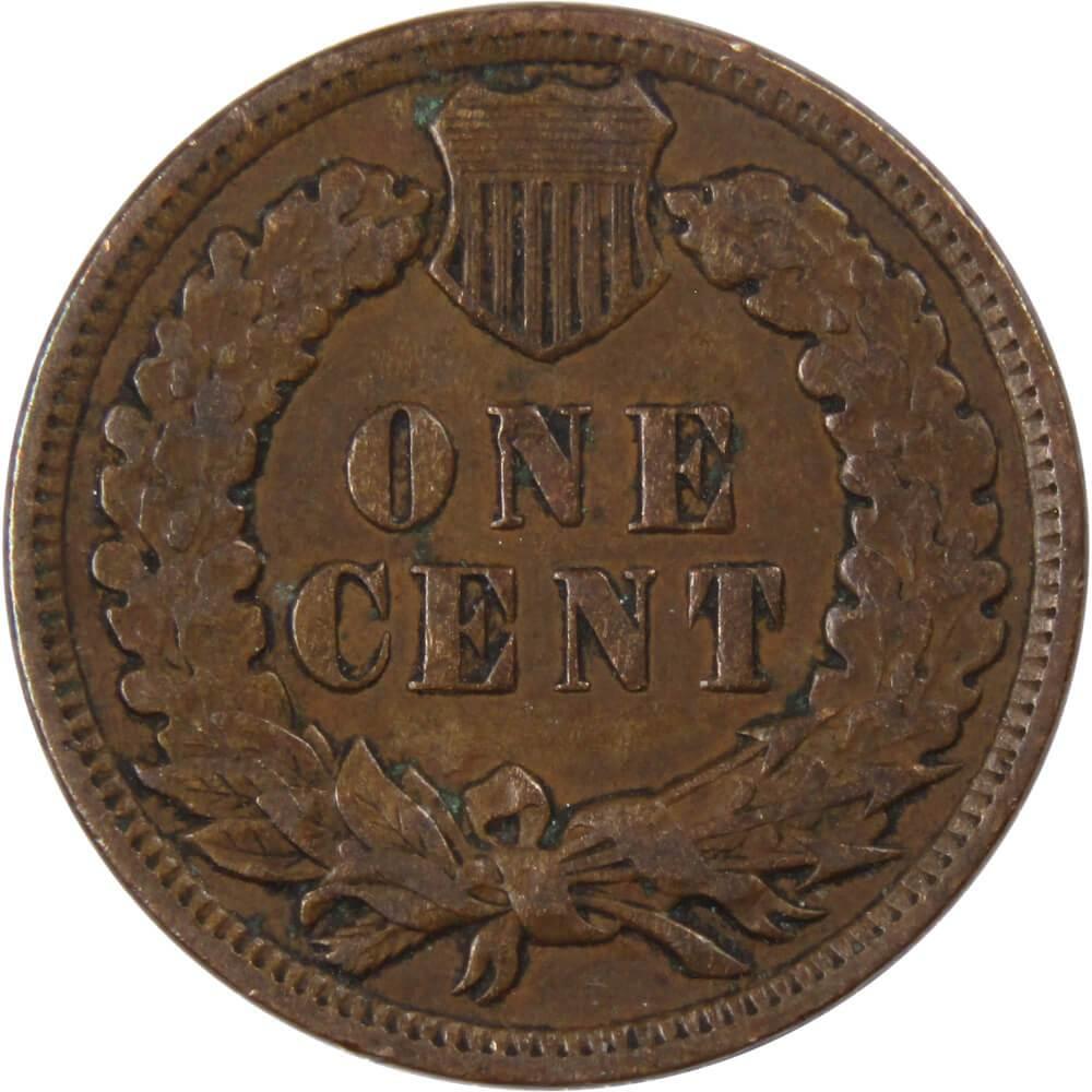 1908 Indian Head Cent F Fine Bronze Penny 1c Coin Collectible