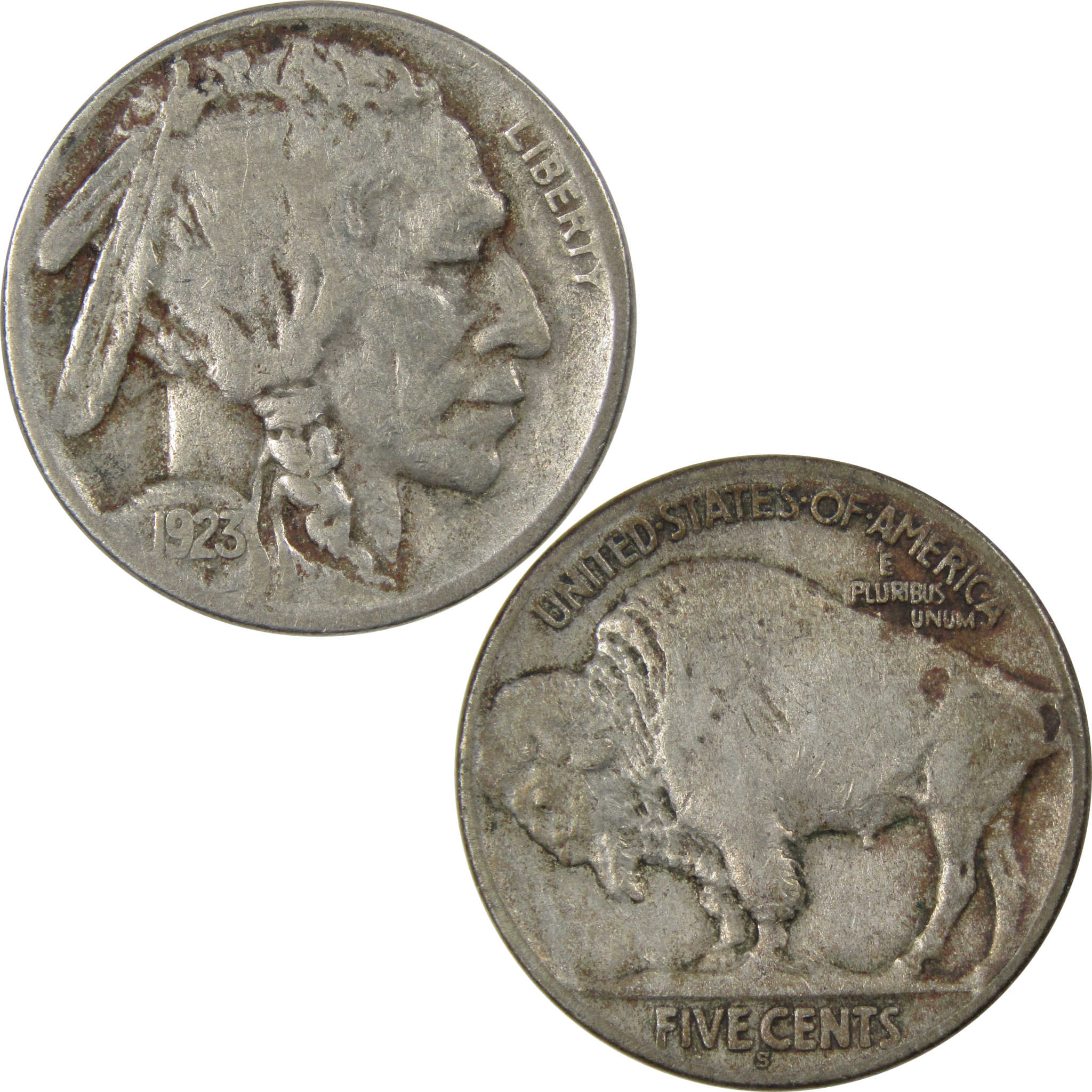 1923 S Indian Head Buffalo Nickel VF Very Fine 5c SKU IPC6021