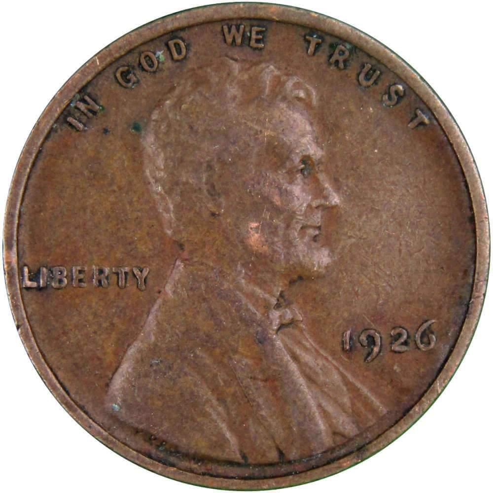 1926 Lincoln Wheat Cent VF Very Fine Bronze Penny 1c Coin Collectible