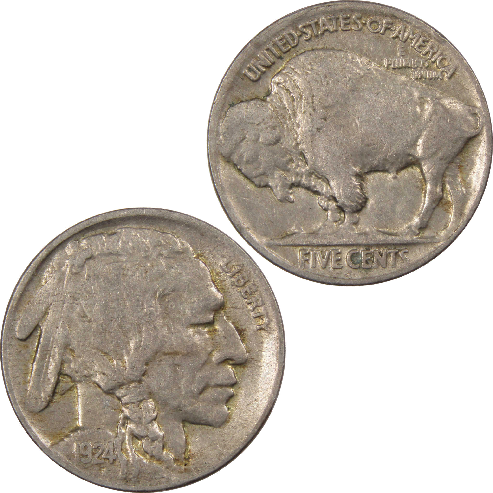 1924 D Indian Head Buffalo Nickel XF EF Extremely Fine 5c SKU:I1911