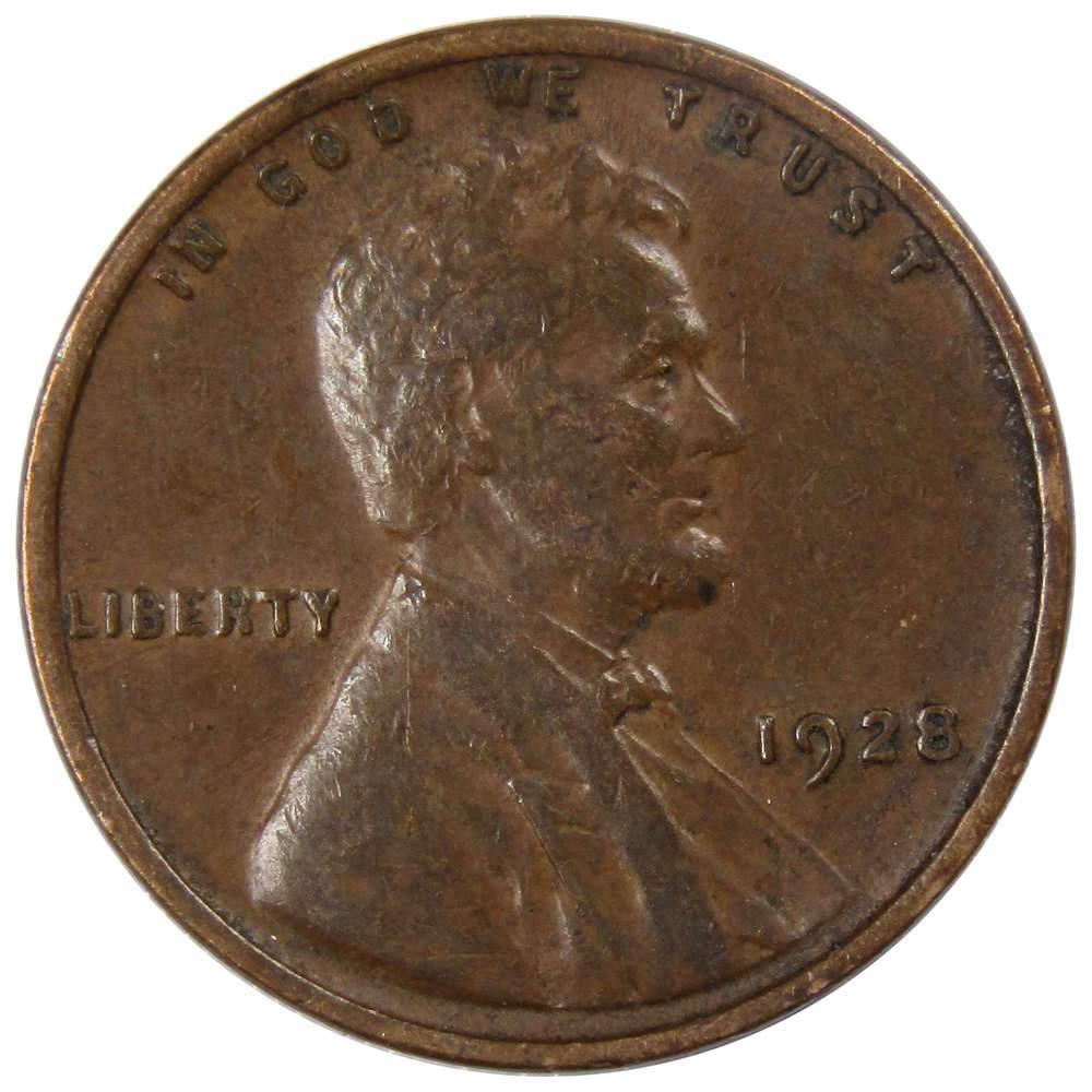 1928 Lincoln Wheat Cent VF Very Fine Bronze Penny 1c Coin Collectible