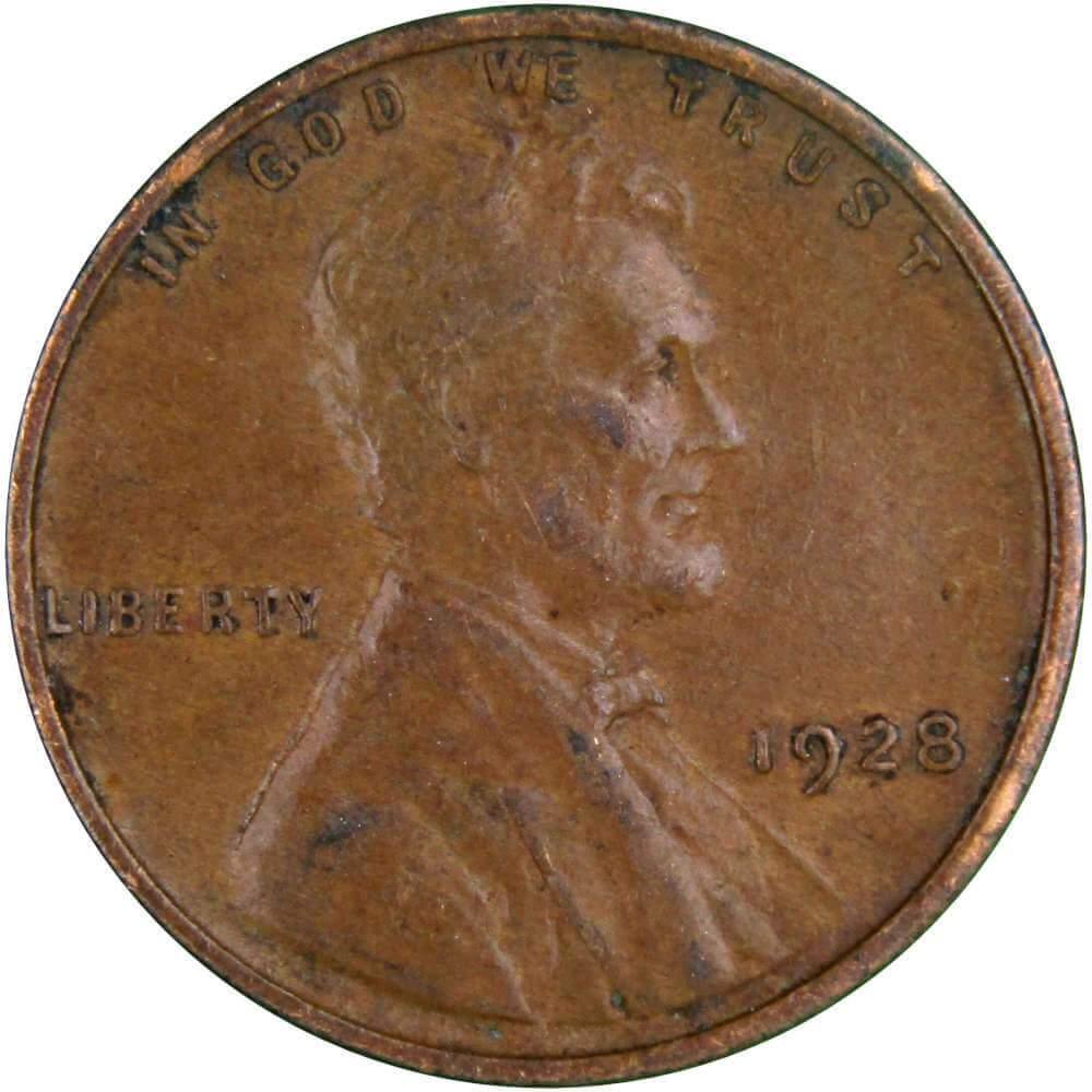 1928 Lincoln Wheat Cent XF EF Extremely Fine Bronze Penny 1c Coin Collectible