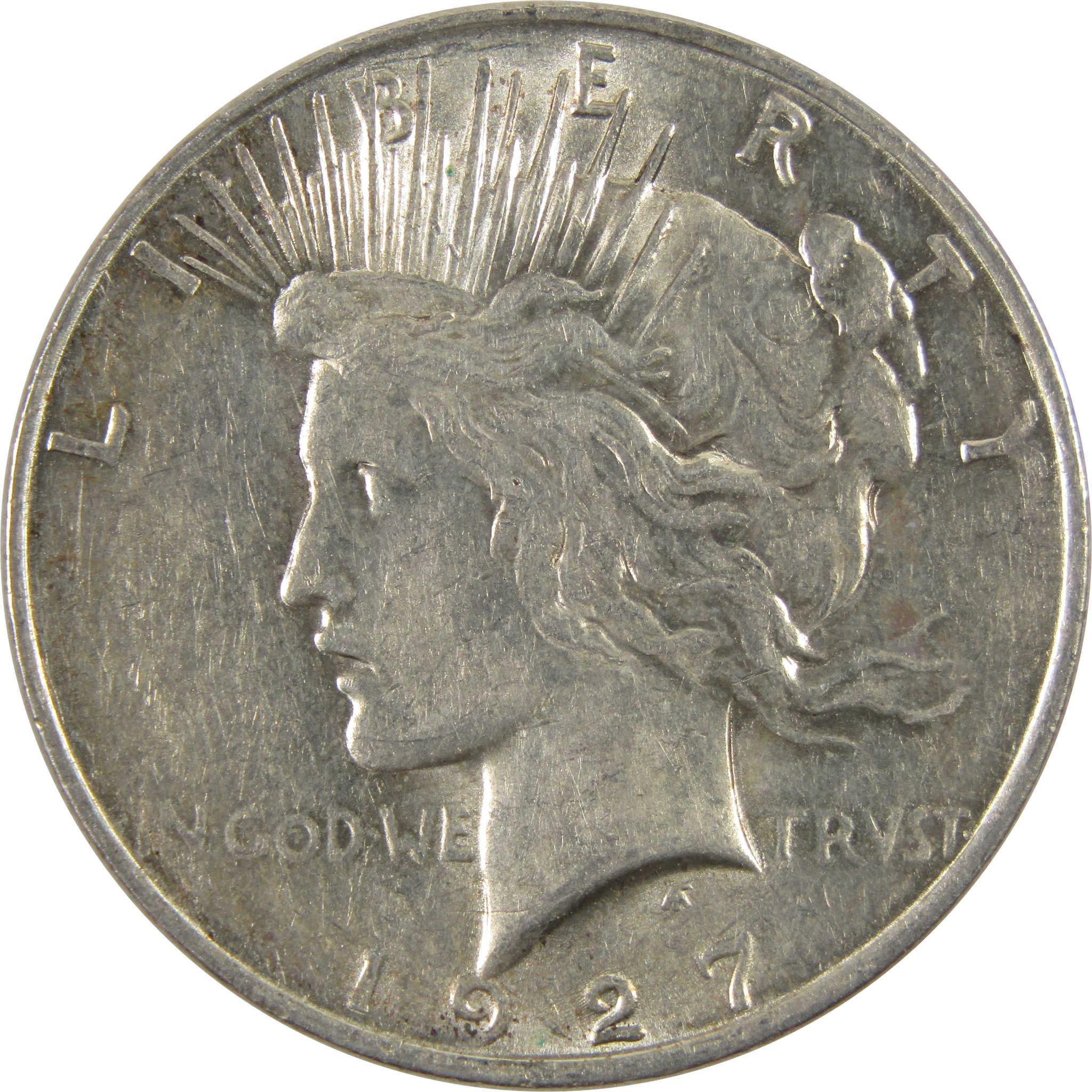 1927 D Peace Dollar AU About Uncirculated 90% Silver $1 Coin SKU:I7710