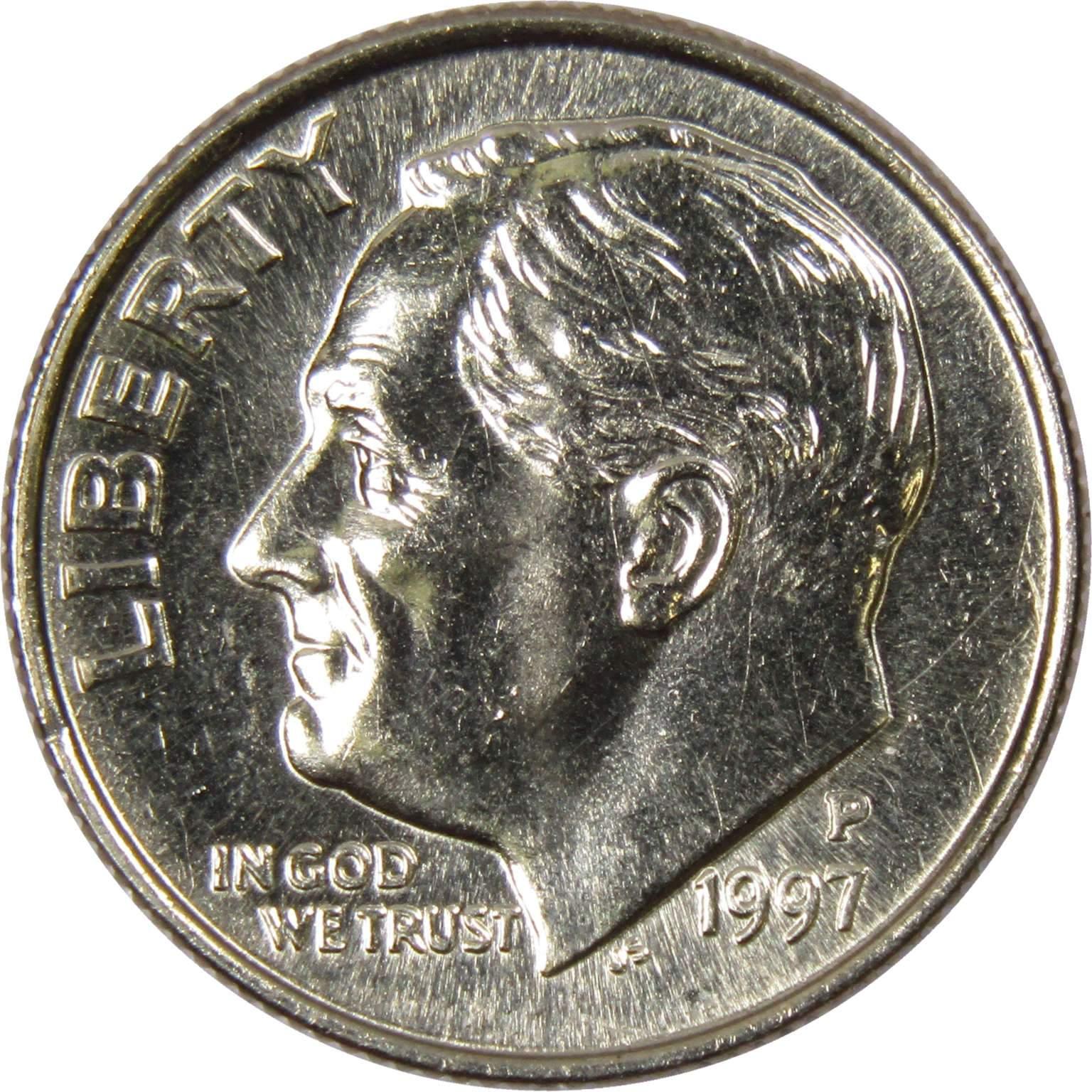 1997 P Roosevelt Dime BU Uncirculated Mint State 10c US Coin Collectible