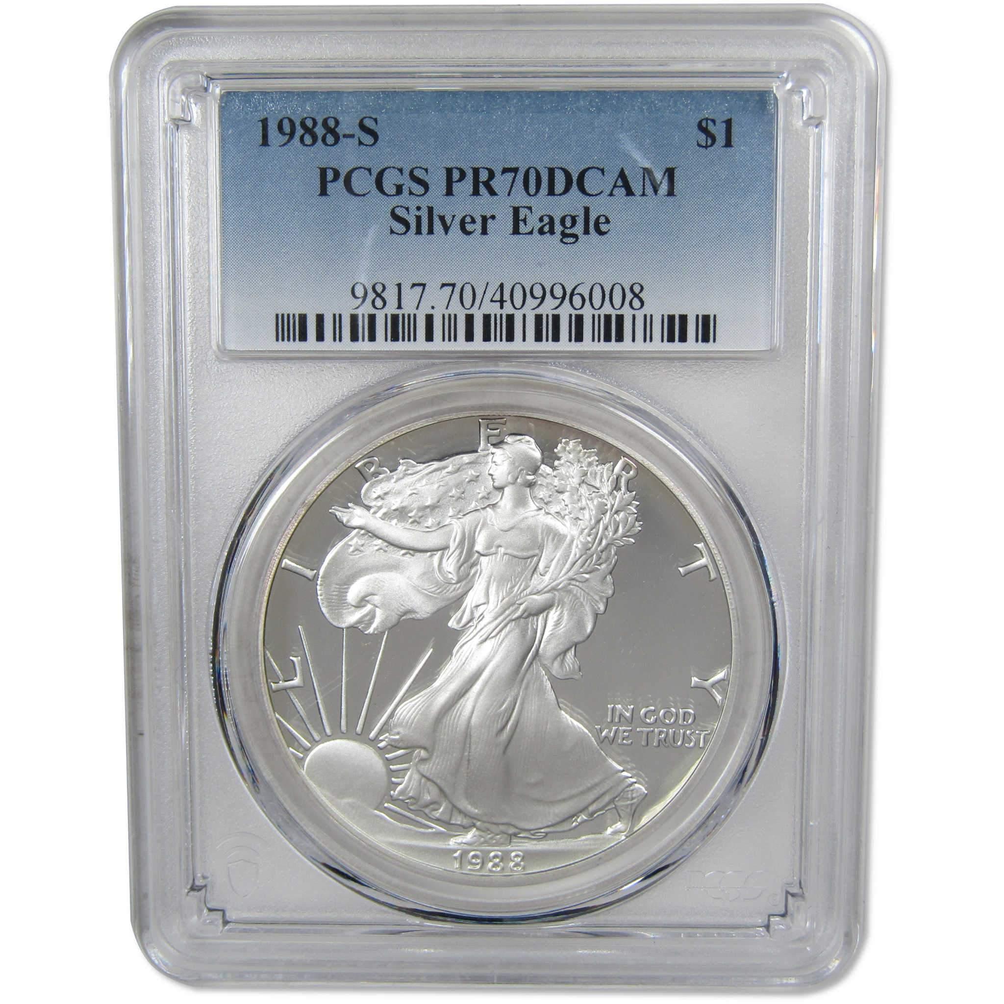 1988 S American Eagle Dollar PR 70 DCAM PCGS Silver Proof SKU:IPC5128