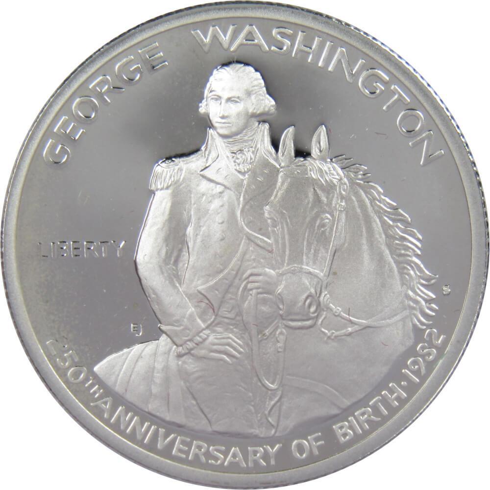George Washington Commemorative 1982 S 90% Silver Half Dollar Proof 50c Coin