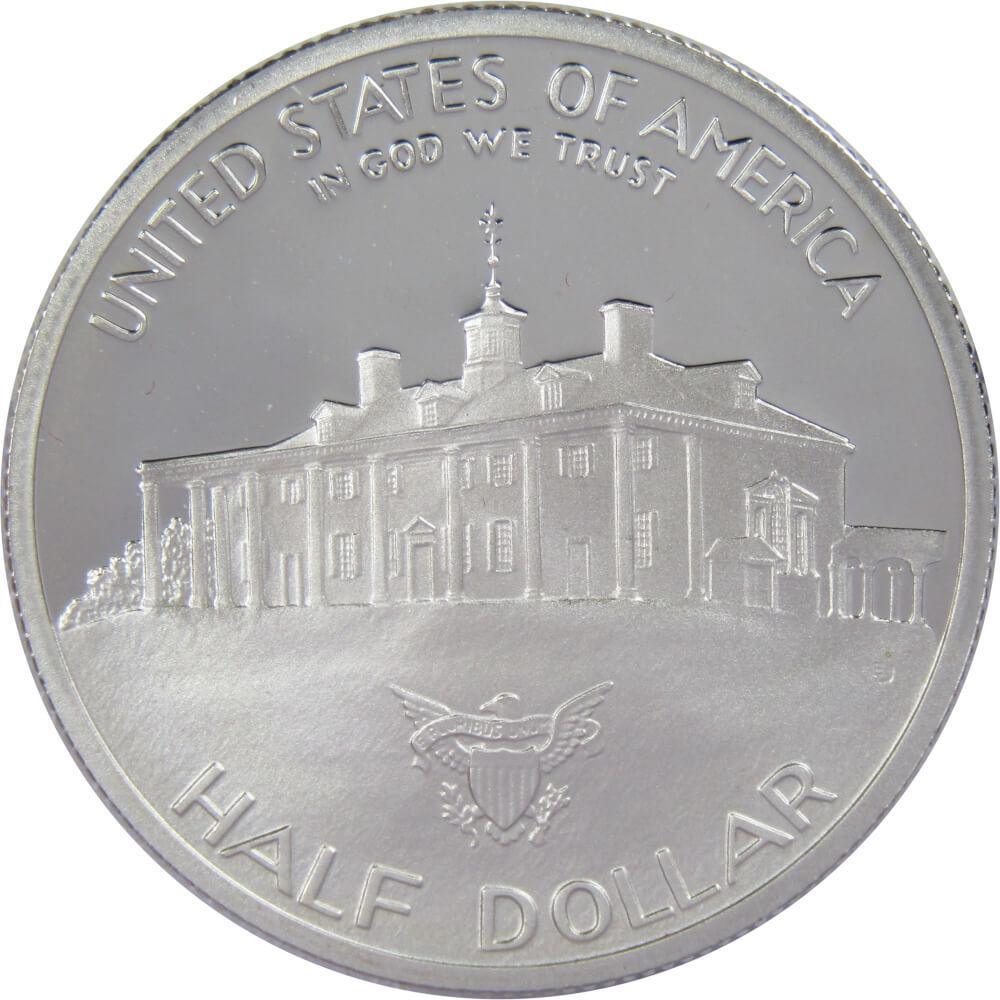 George Washington Commemorative 1982 S 90% Silver Half Dollar Proof 50c Coin