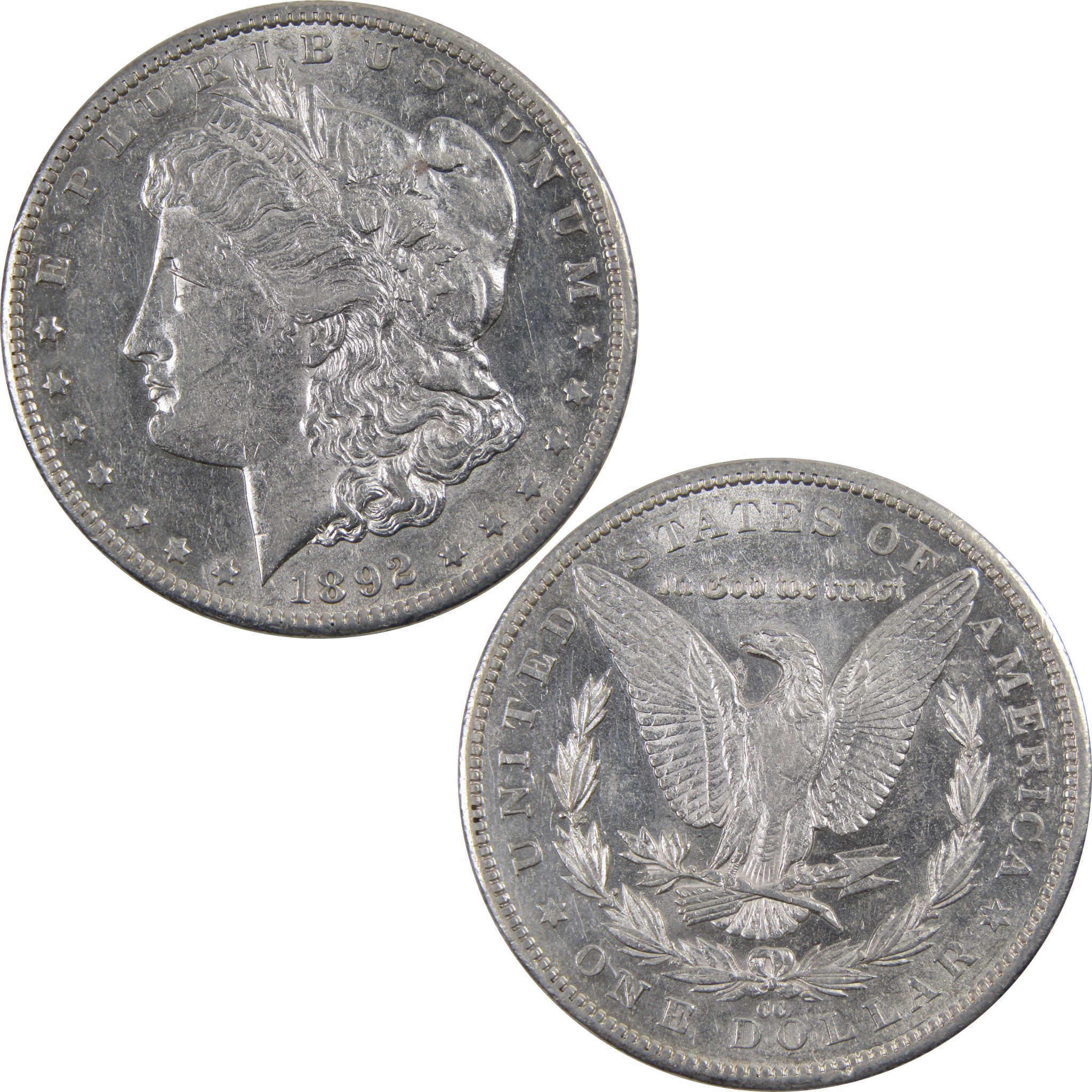 1892 CC Morgan Dollar AU About Uncirculated 90% Silver SKU:I3553 - Morgan coin - Morgan silver dollar - Morgan silver dollar for sale - Profile Coins &amp; Collectibles