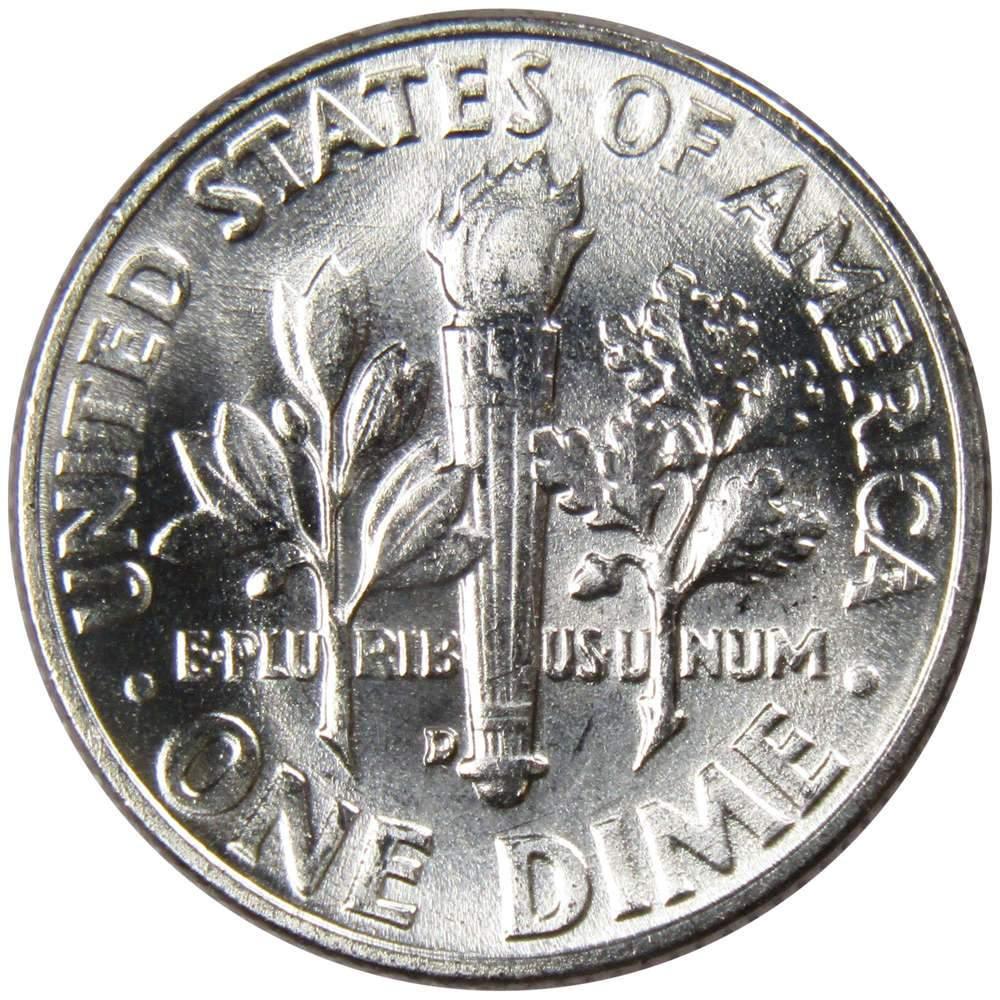 1958 D Roosevelt Dime BU Uncirculated Mint State 90% Silver 10c US Coin