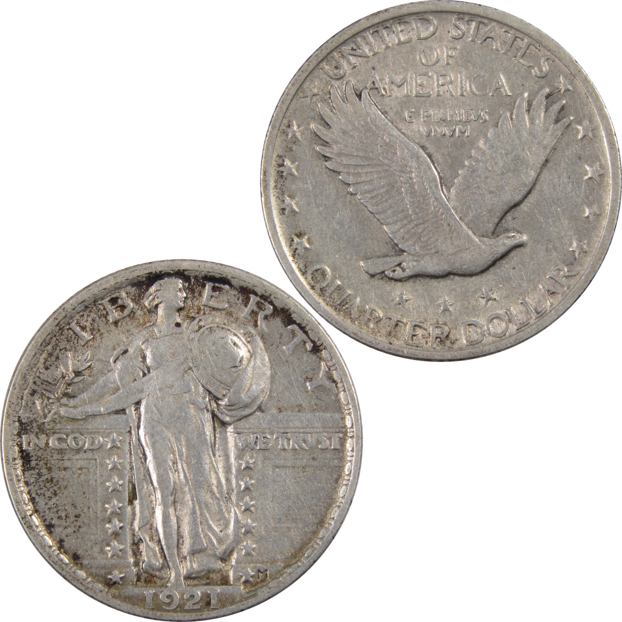1921 Standing Liberty Quarter XF EF Extremely Fine Silver SKU:I3502
