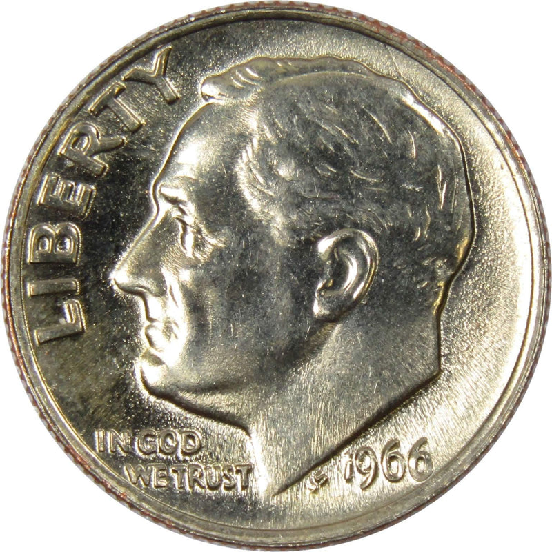1966 Roosevelt Dime BU Uncirculated Mint State 10c US Coin Collectible - Roosevelt coin - Profile Coins &amp; Collectibles