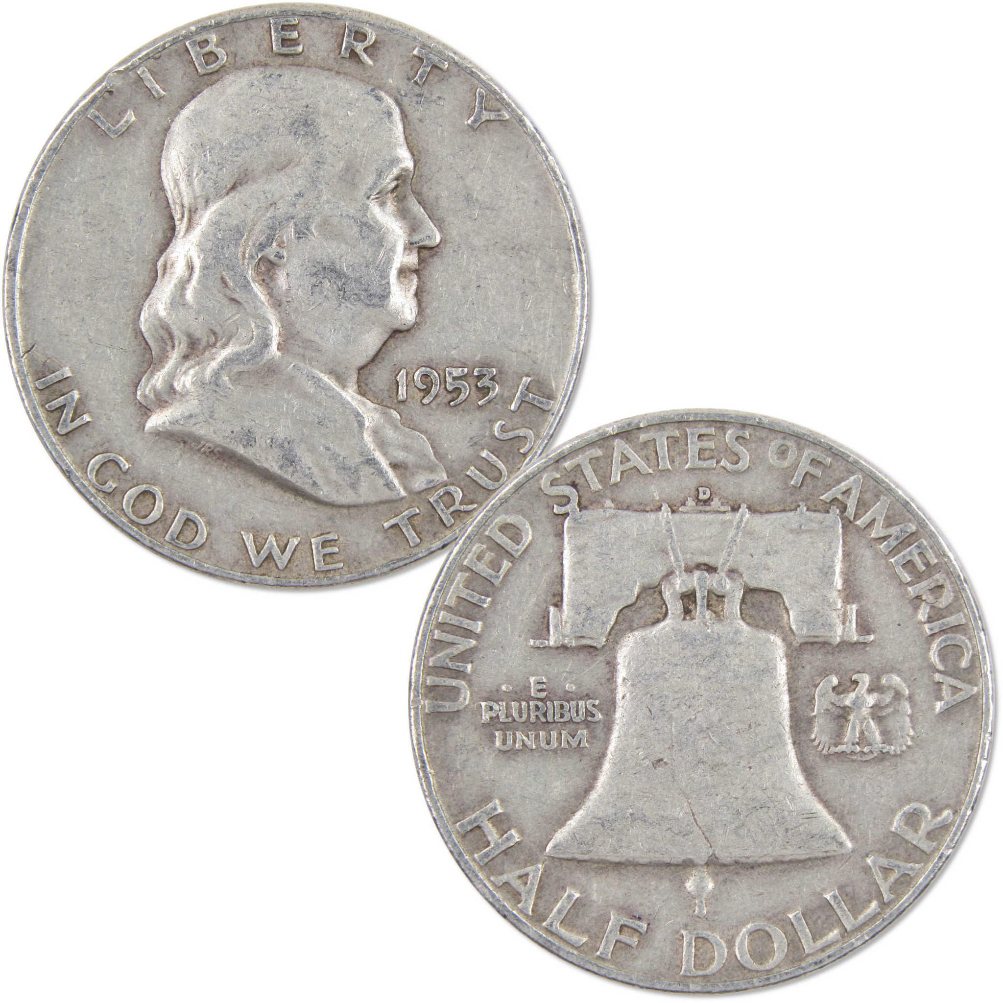 Franklin Silver Half Dollar 3 Coin PDS All Mint Set Circulated