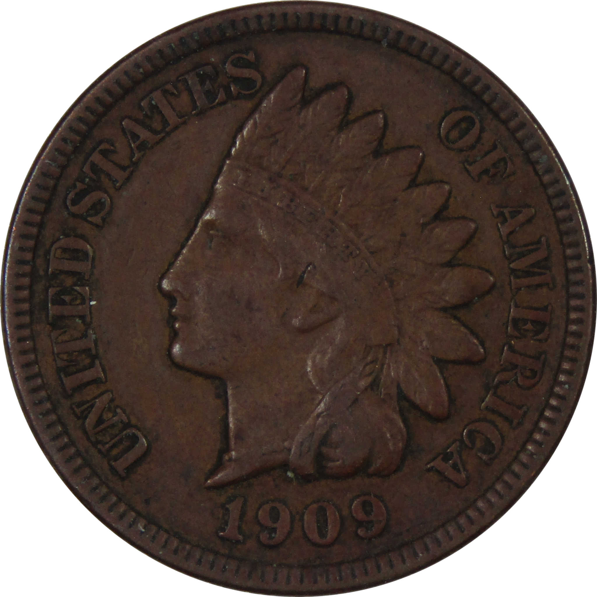 1909 Indian Head Cent XF EF Extremely Fine Penny 1c Coin SKU:IPC9147