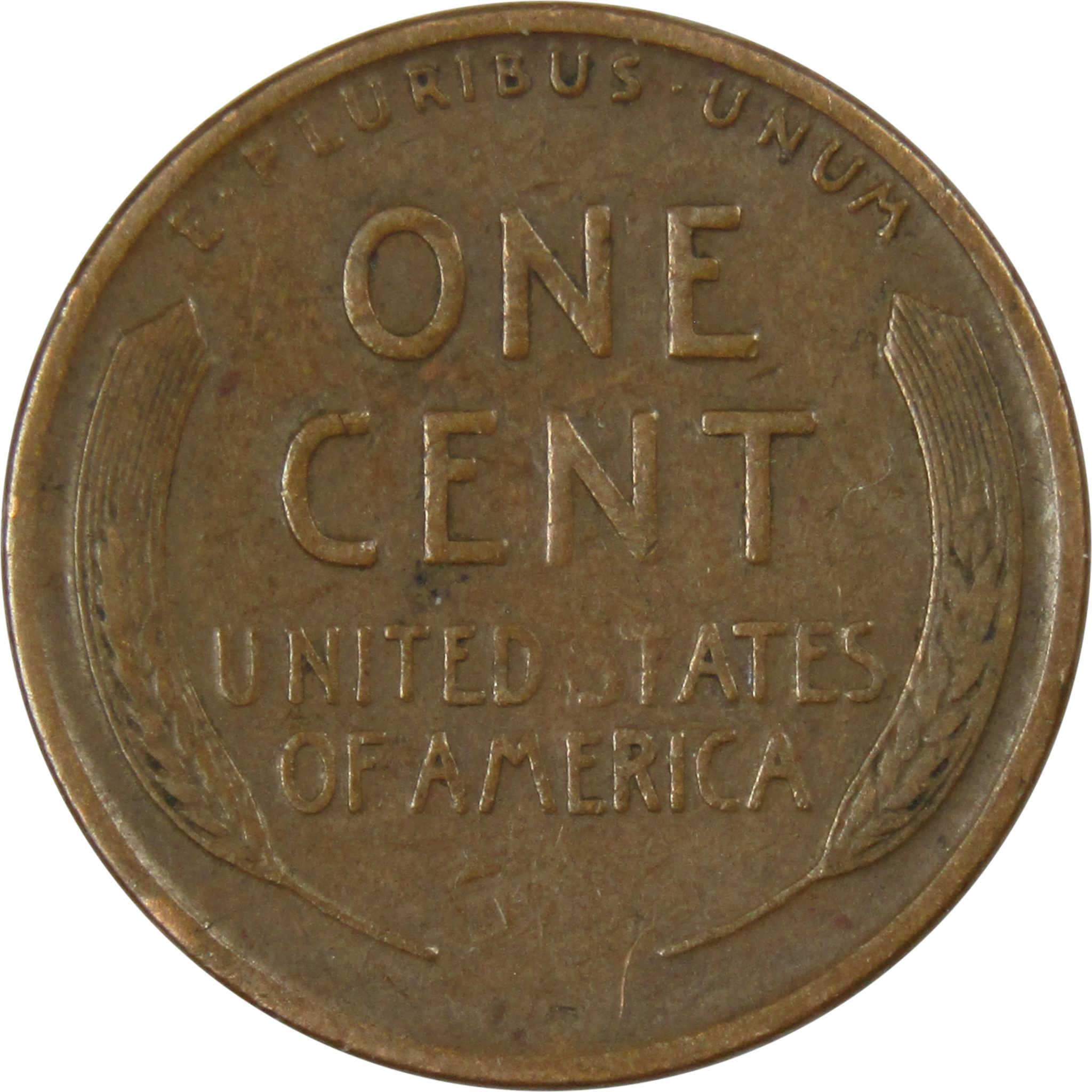 1917 D Lincoln Wheat Cent F Fine Bronze Penny 1c Coin Collectible